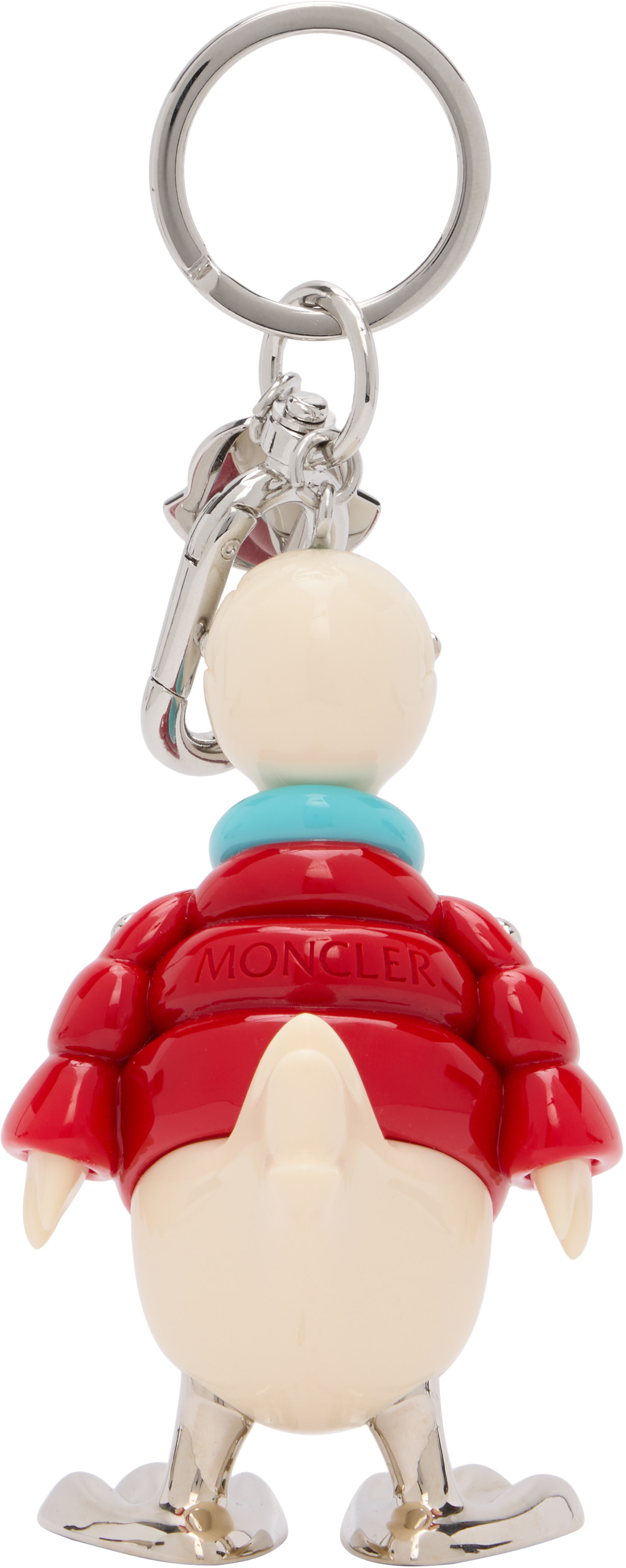 Moncler - Breloque pour sac graphique rouge