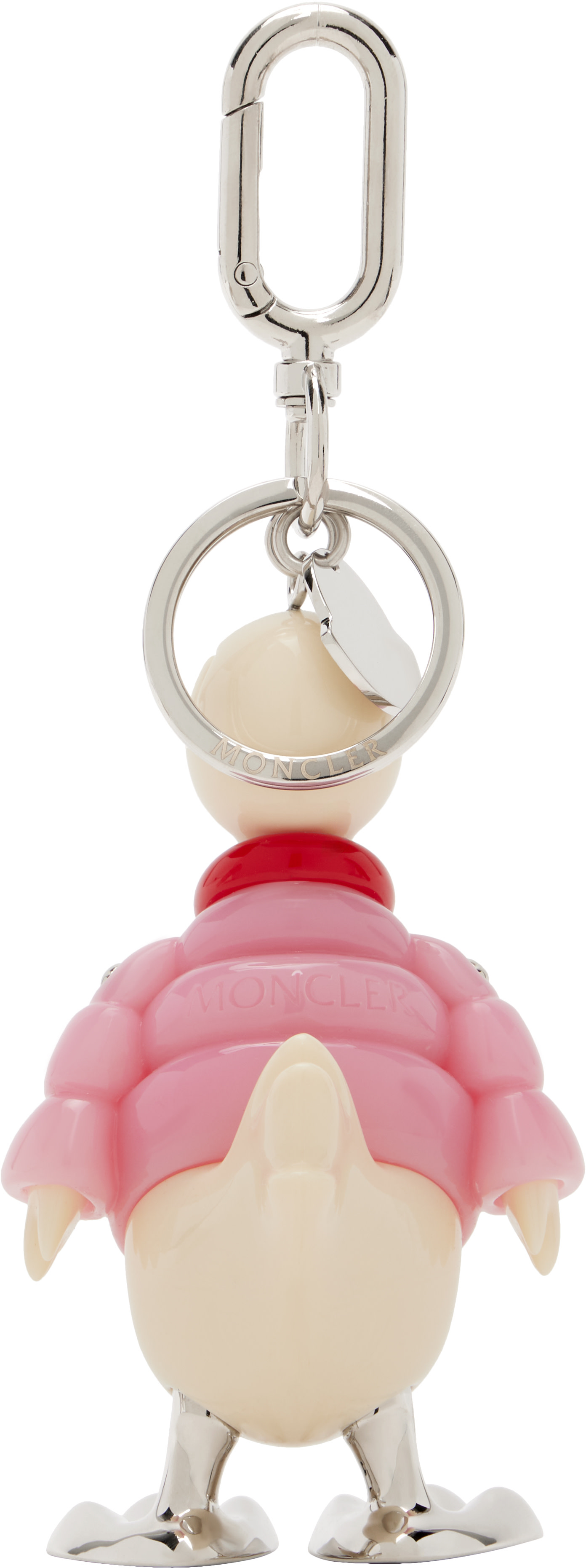 Moncler - Breloque pour sac graphique rose