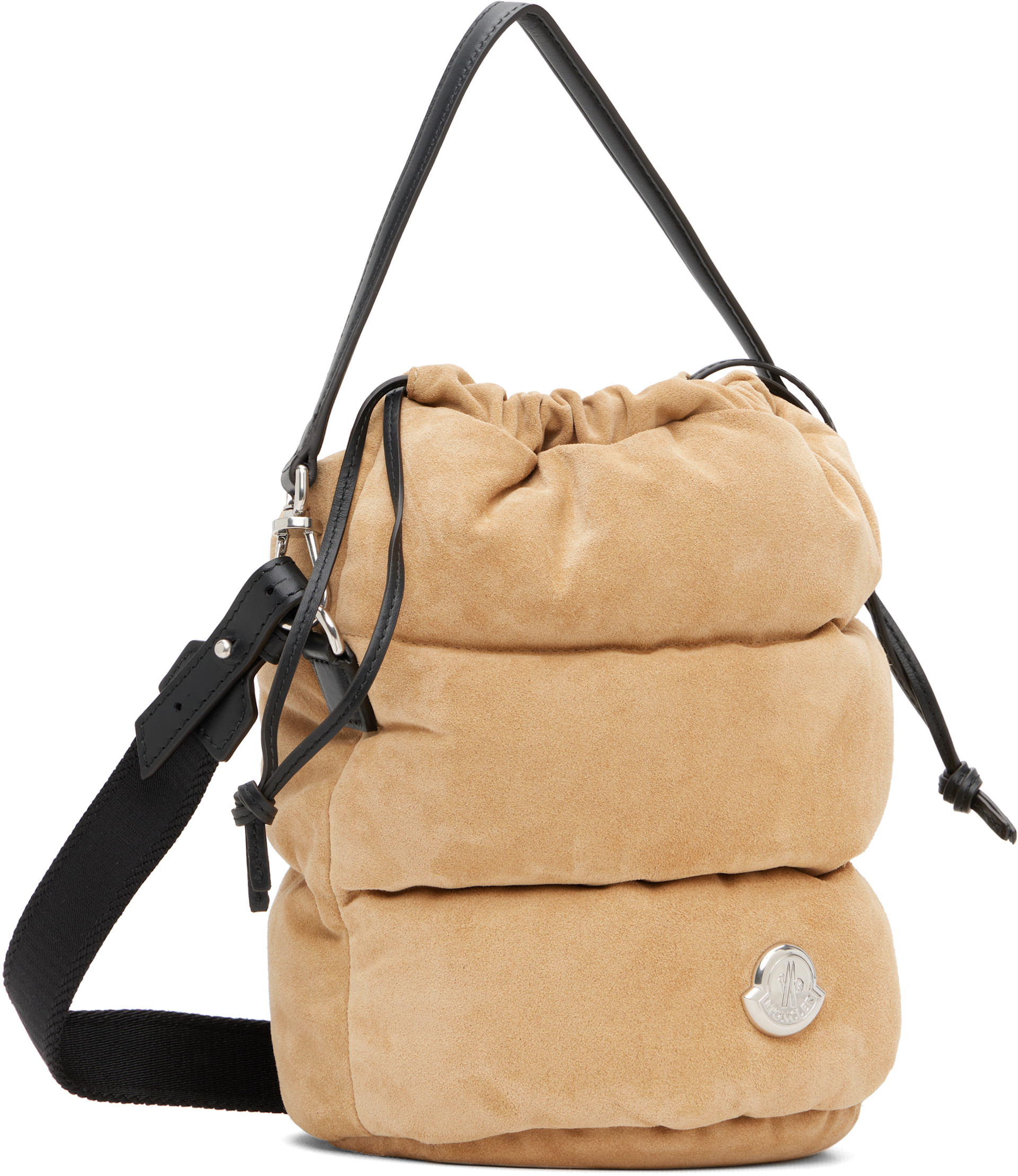 Moncler - Sac seau Caradoc brun clair