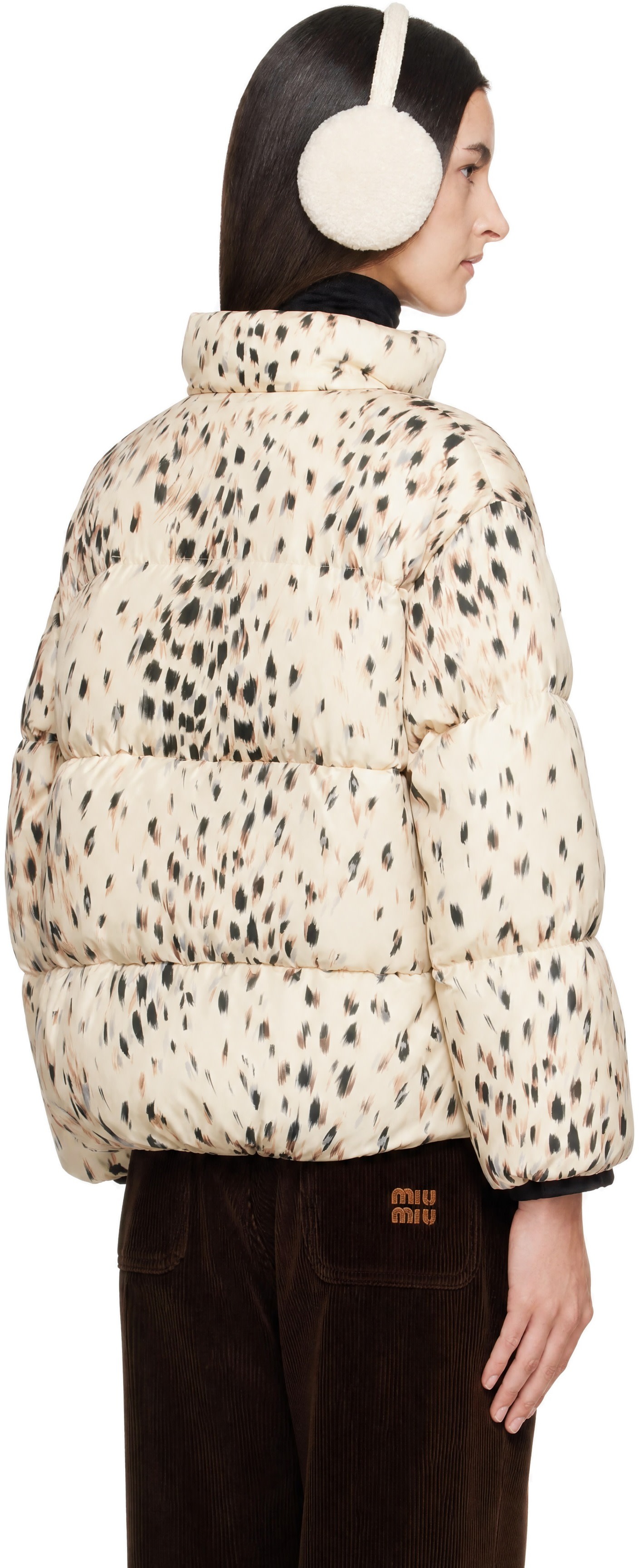 Moncler: Beige Rayonnant Zip-Off Down Jacket | SSENSE