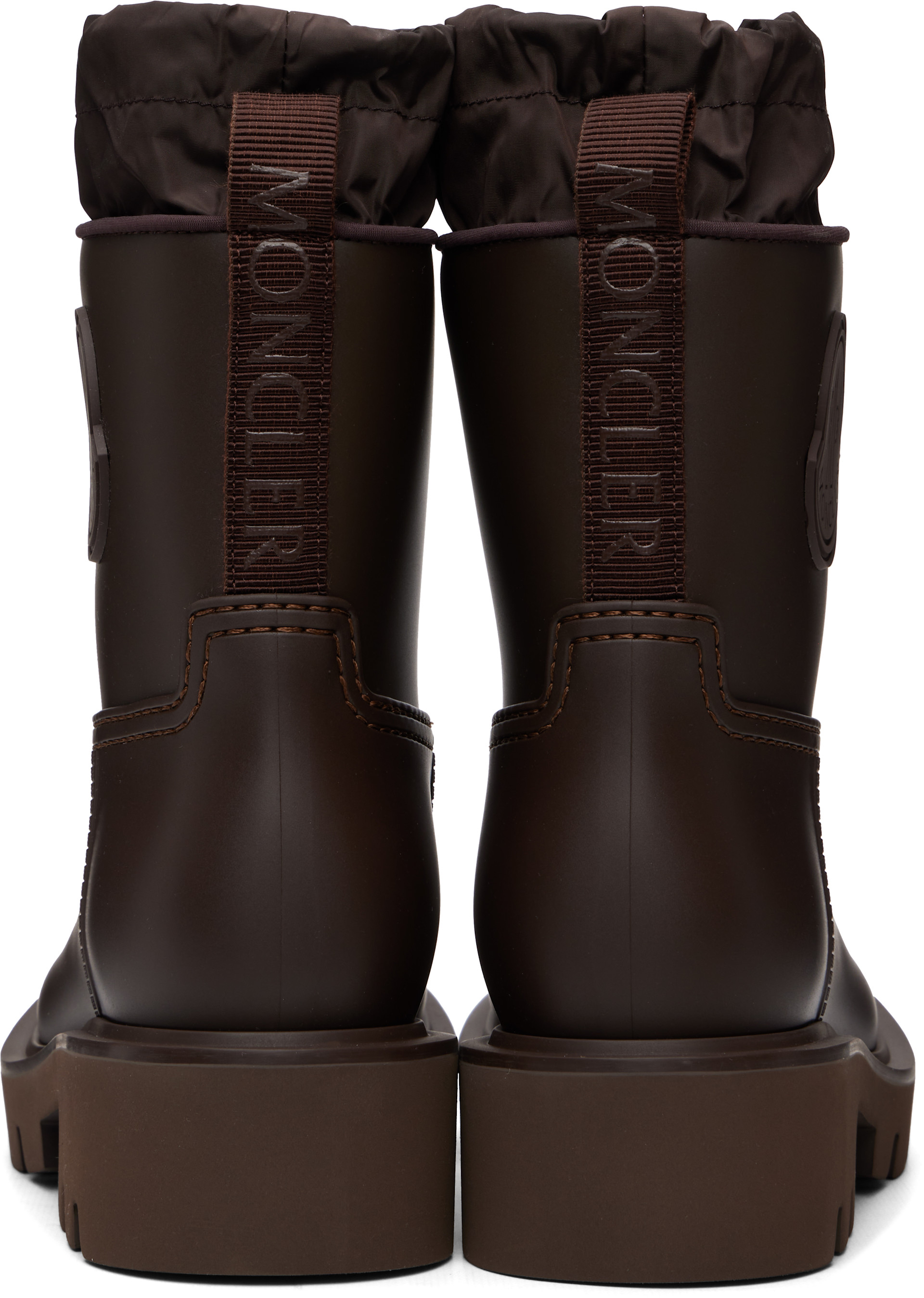 Moncler - Bottes de pluie Kickstream brunes