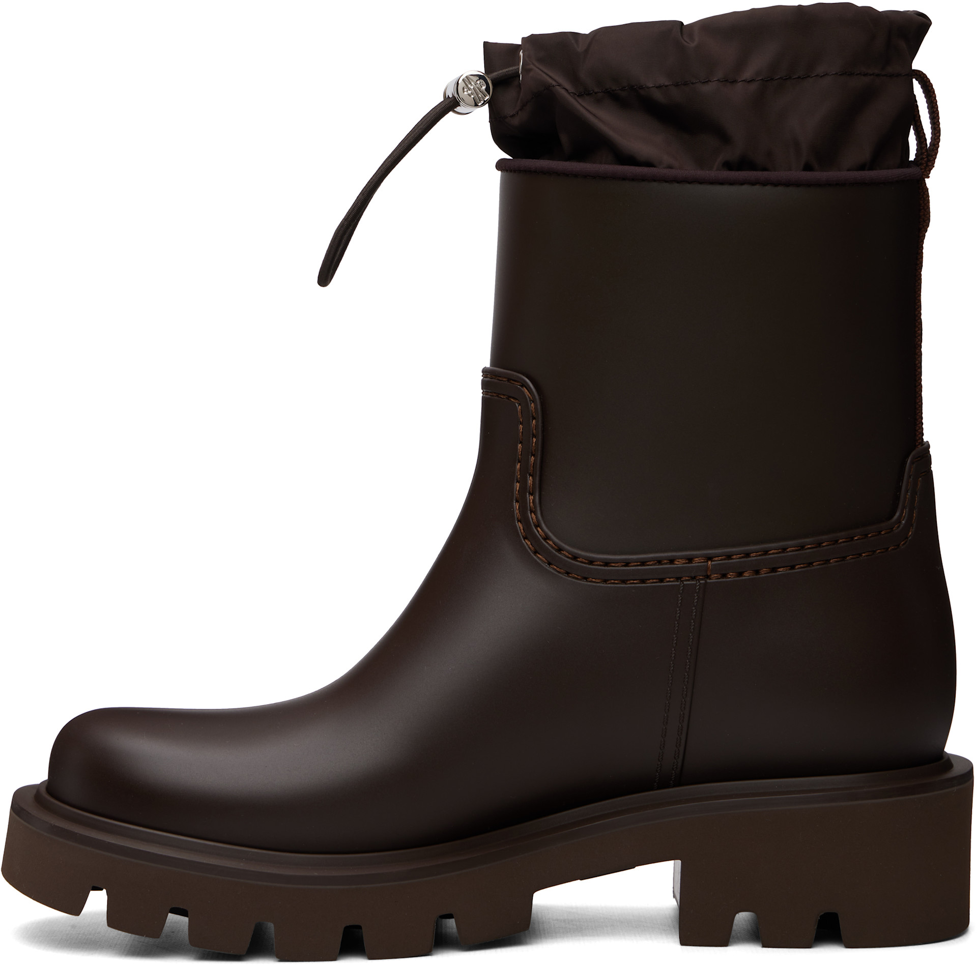 Moncler - Bottes de pluie Kickstream brunes