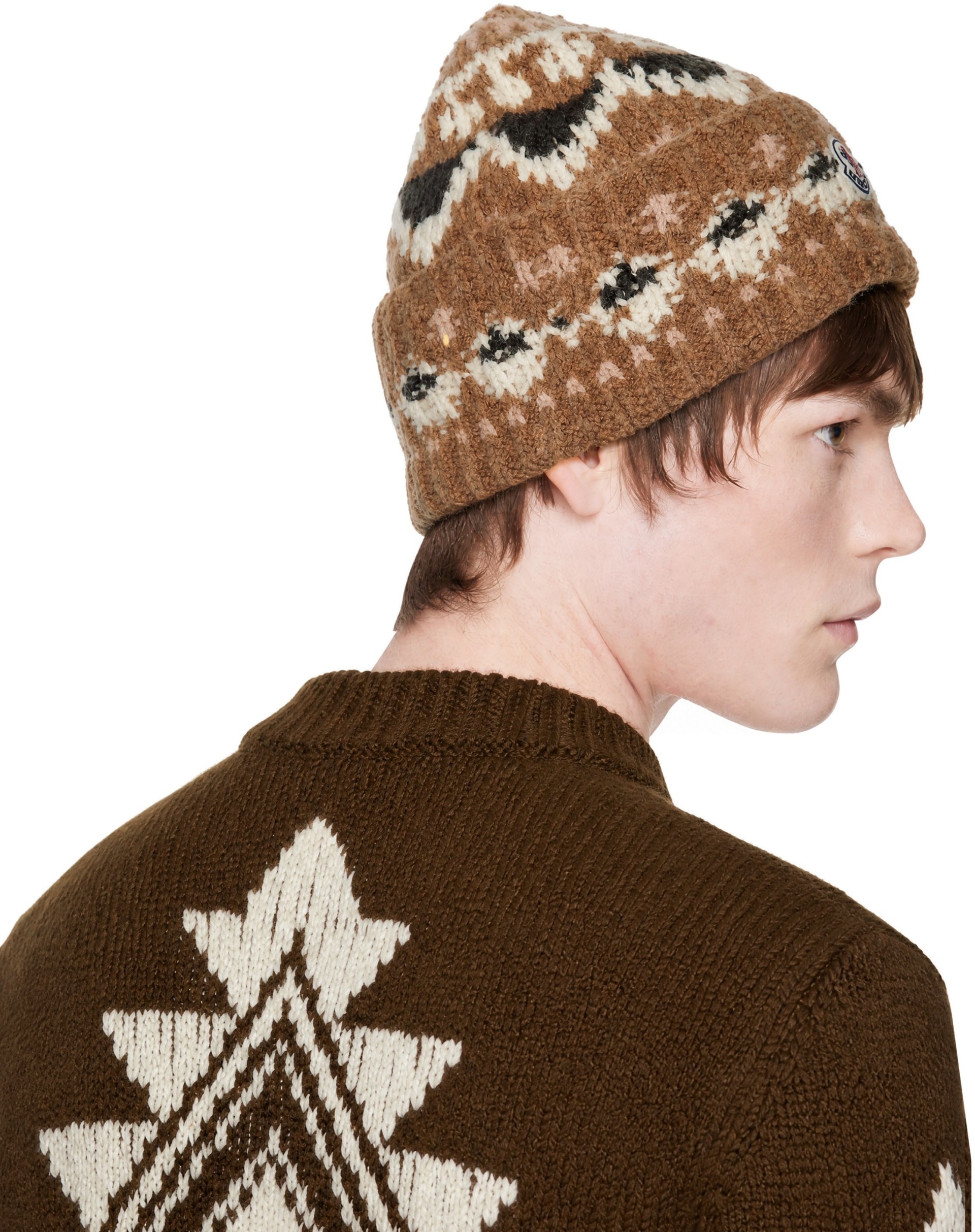 Moncler - Beige Knit Wool Beanie
