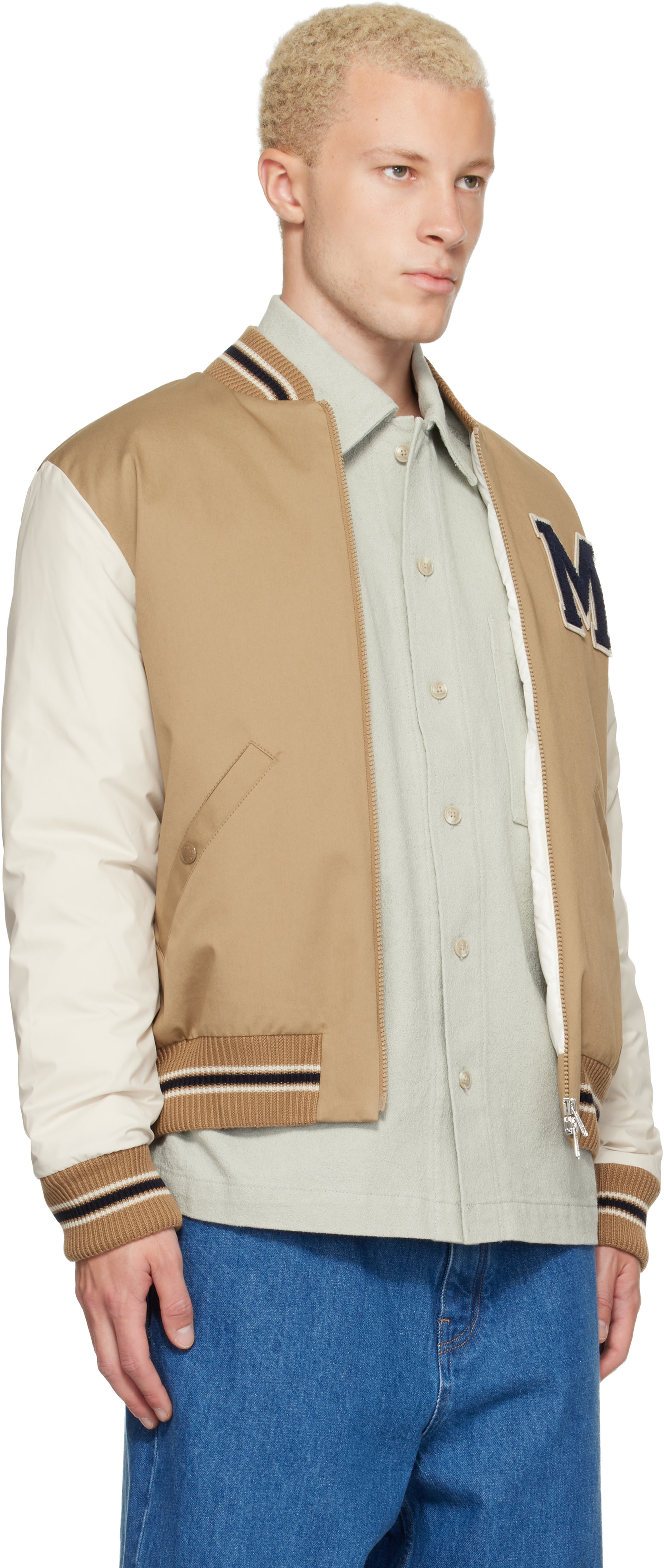 Moncler - Beige Oreane Down Bomber Jacket