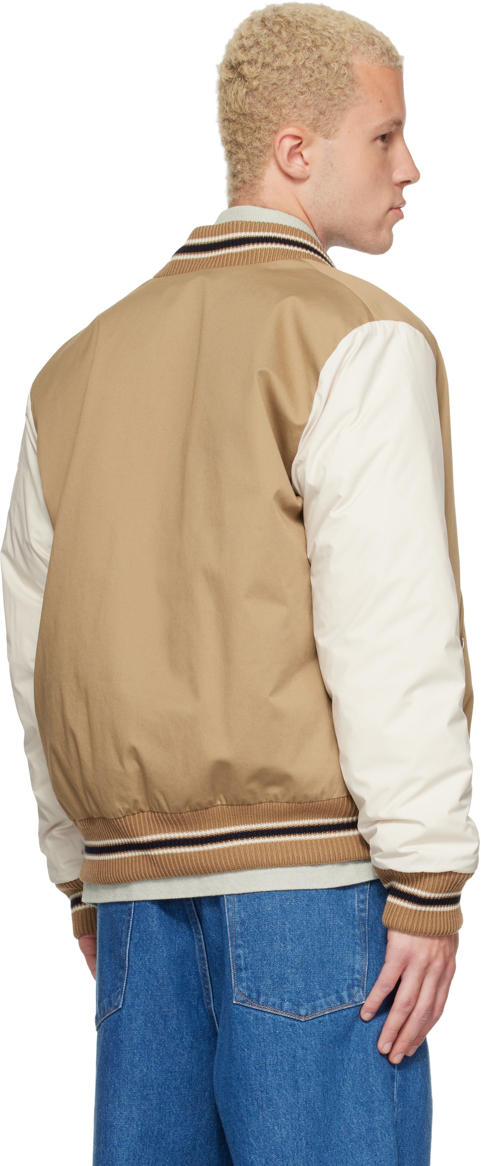 Moncler - Beige Oreane Down Bomber Jacket
