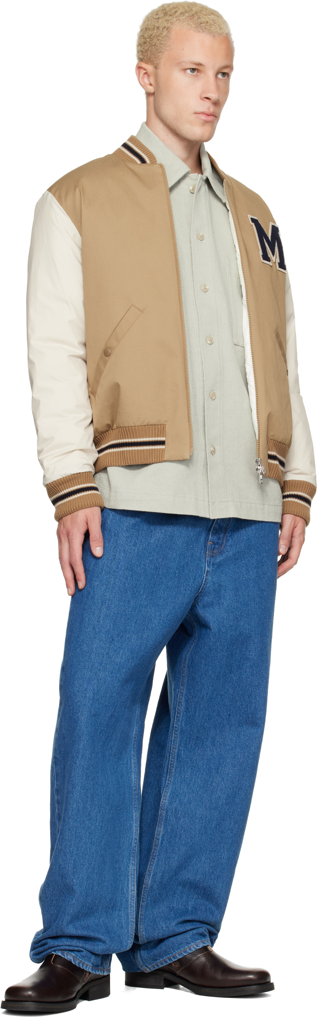 Moncler - Beige Oreane Down Bomber Jacket