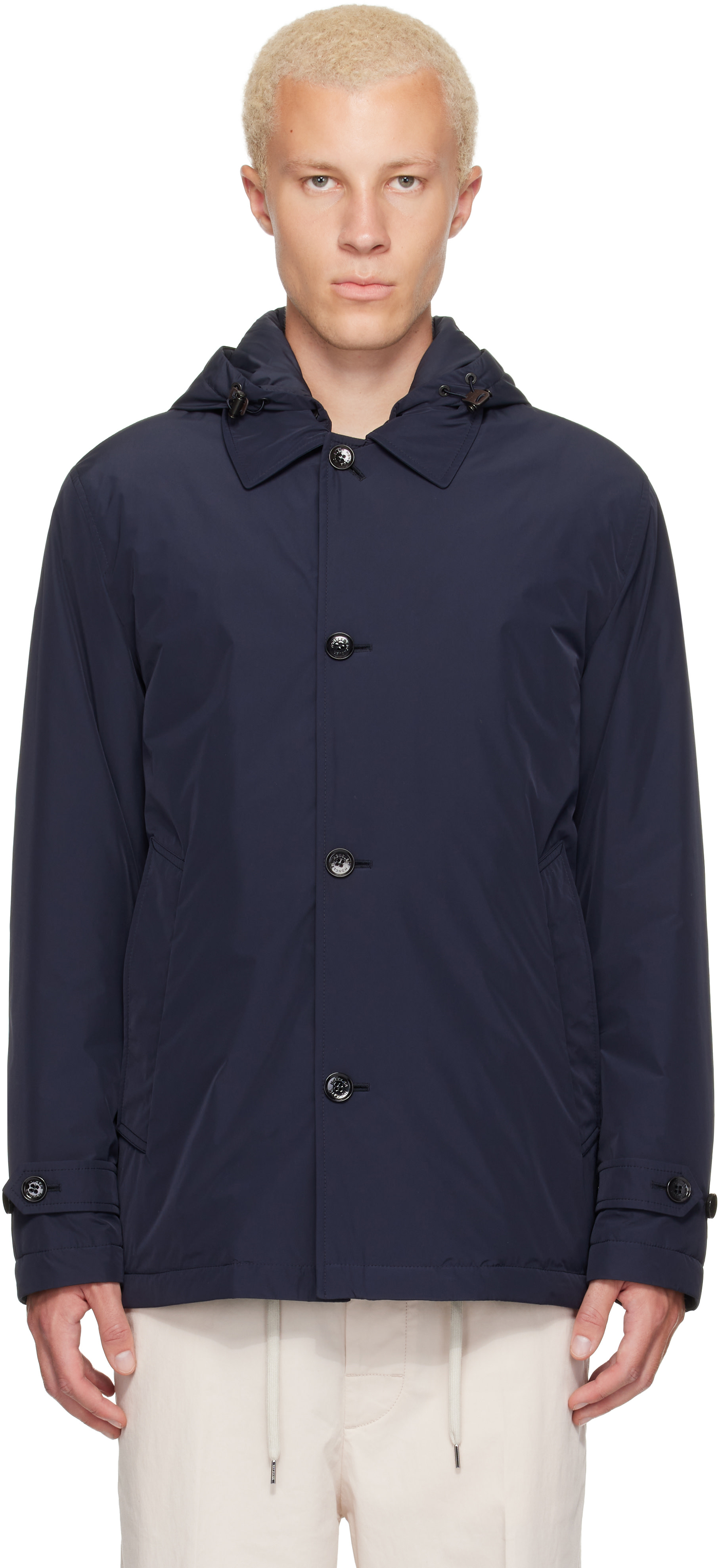 Moncler - Navy Evrine Hooded Down Parka Jacket