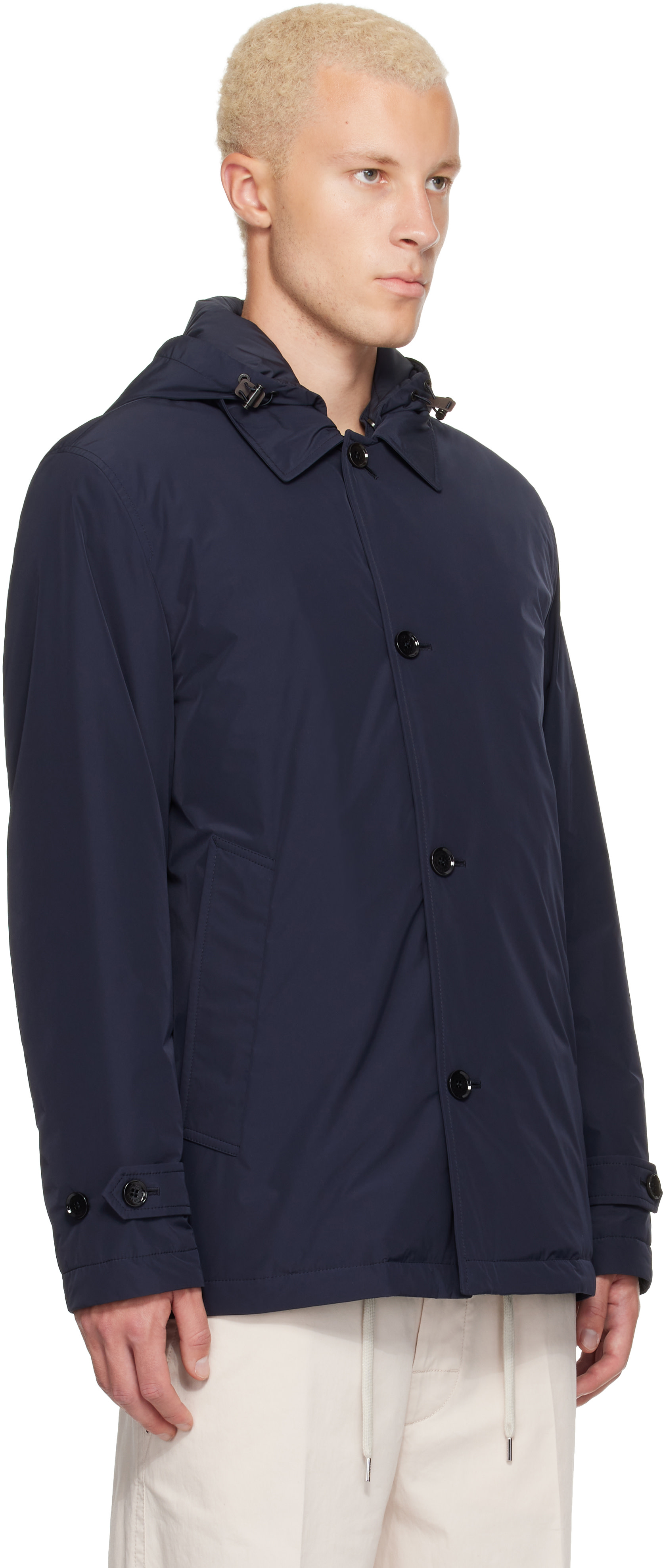 Moncler - Navy Evrine Hooded Down Parka Jacket