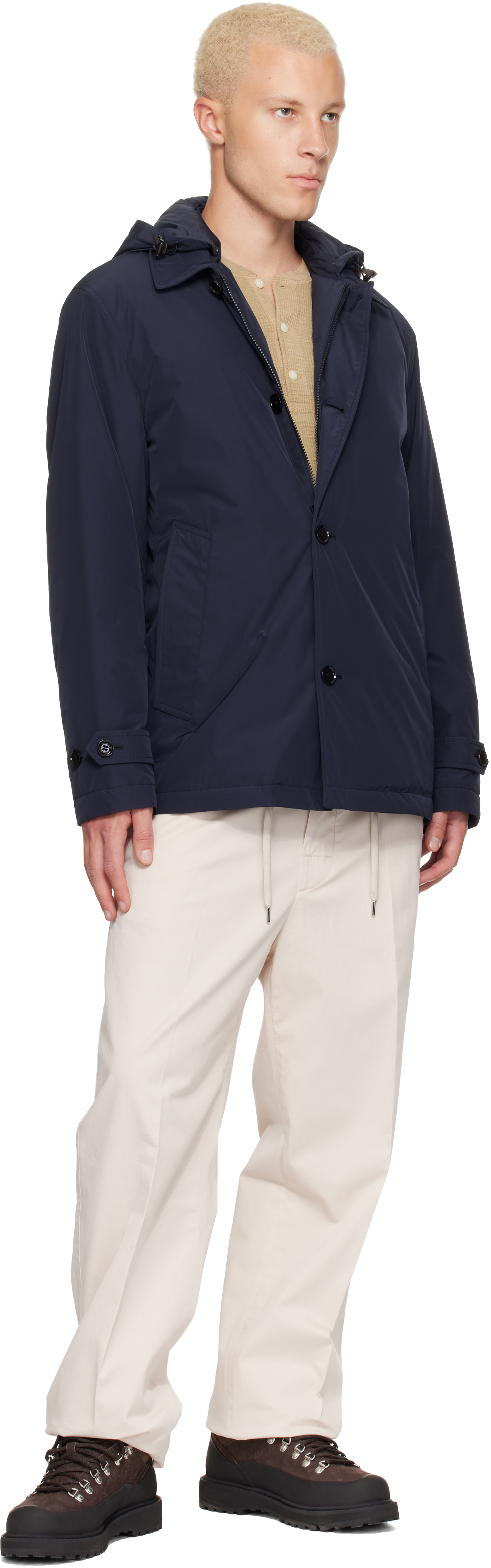 Moncler - Navy Evrine Hooded Down Parka Jacket