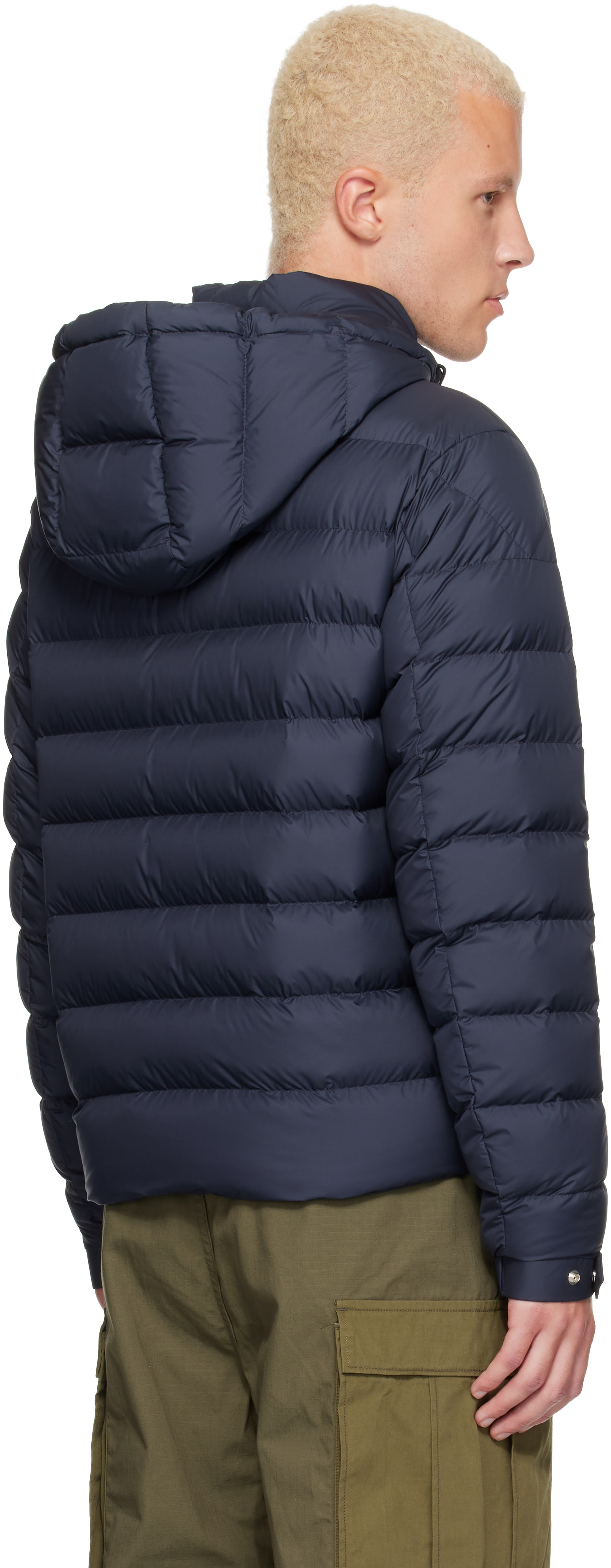 Moncler - ネイビー Arneb フード付き ショート ダウンジャケット