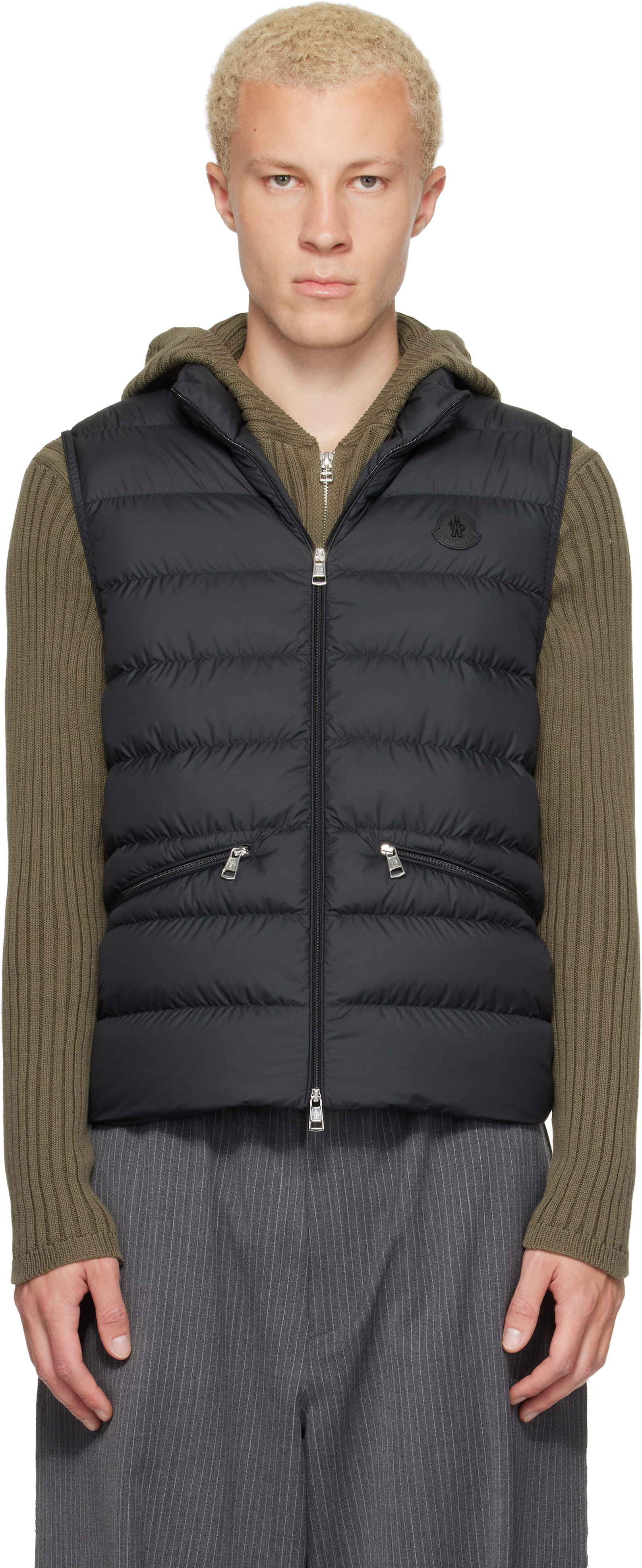 Moncler - 블랙 트리옴팬 다운 베스트