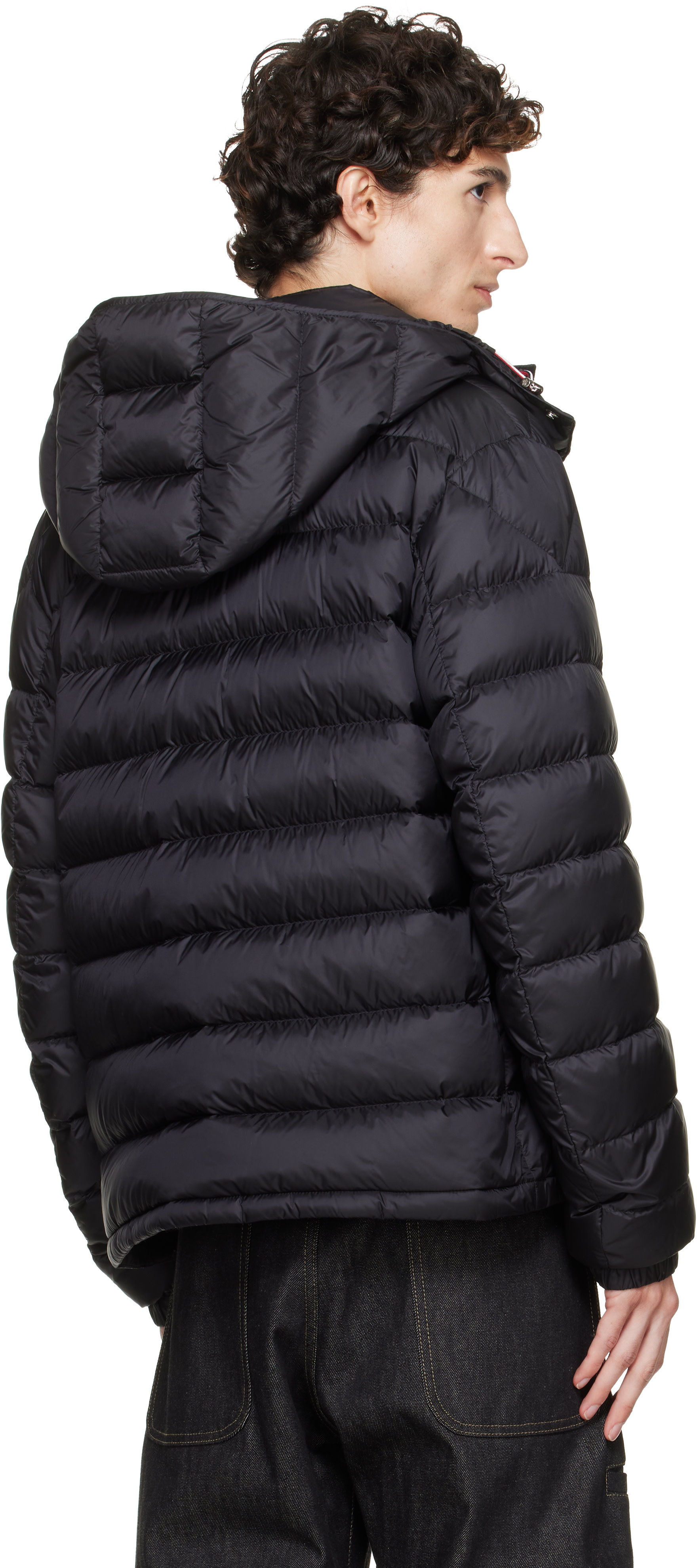 Moncler - 블랙 베리스 후드 쇼트 다운 재킷
