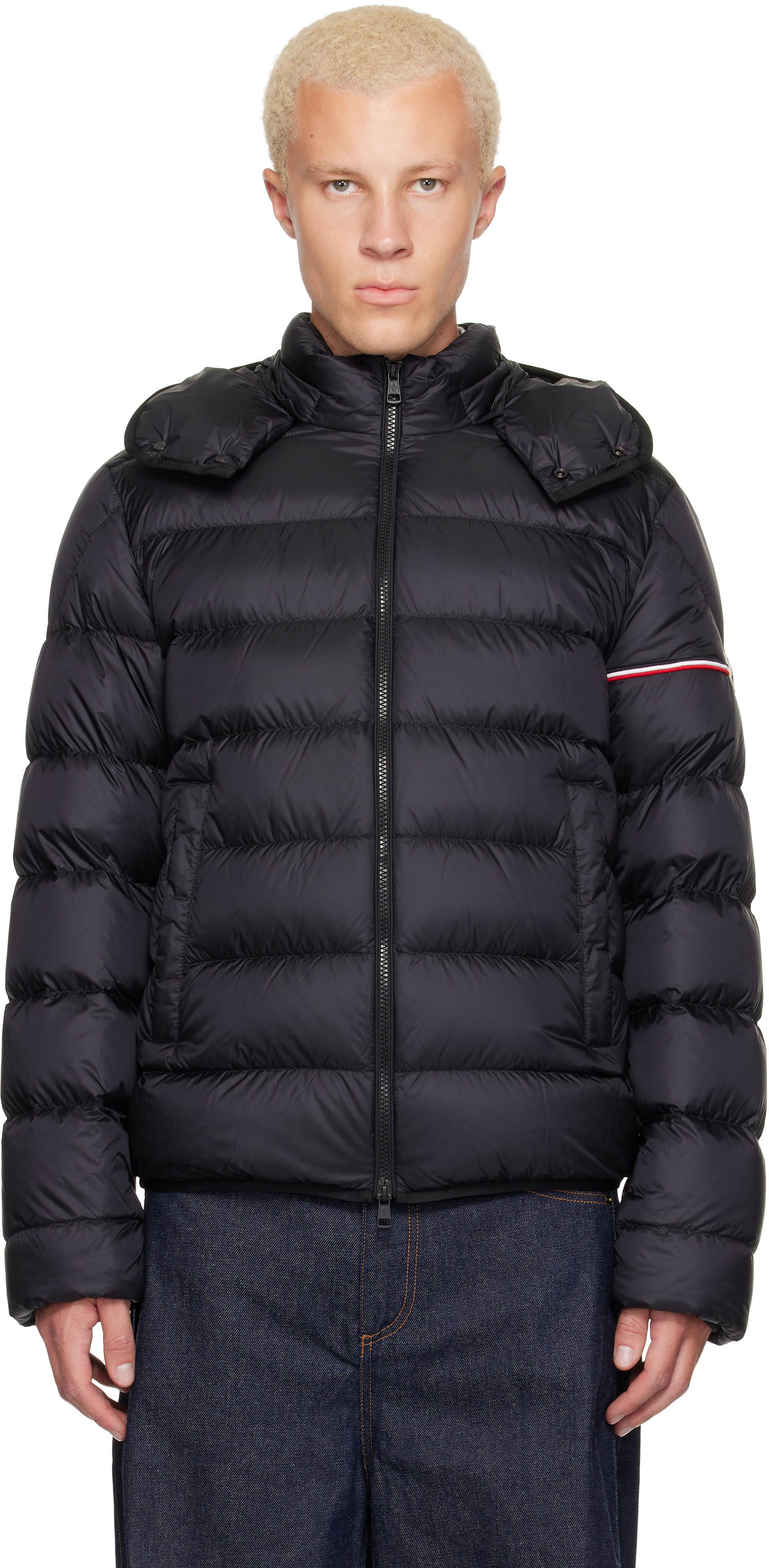 Moncler - 黑色 Ravenlock 连帽羽绒夹克
