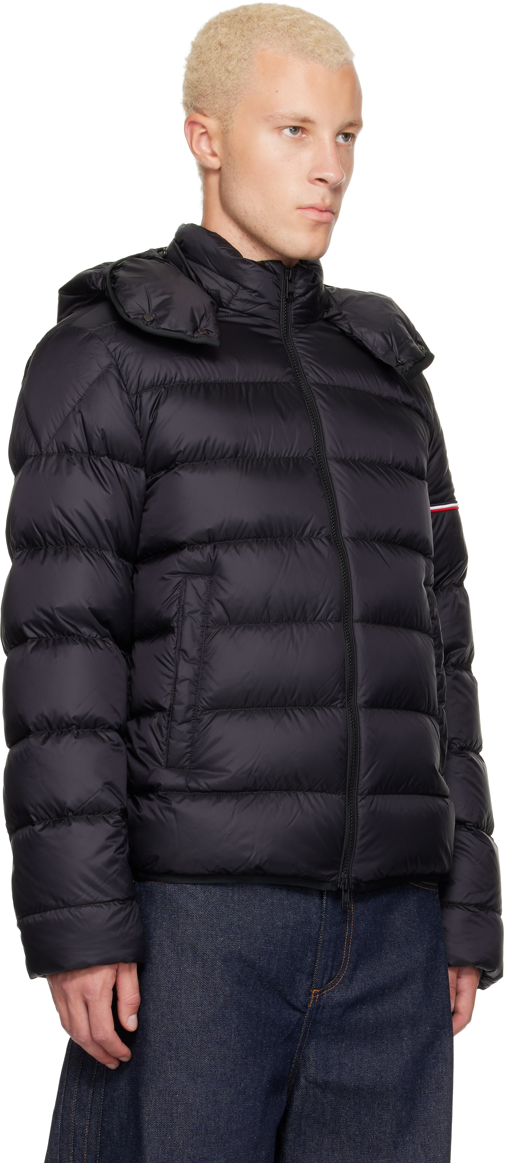 Moncler - 黑色 Ravenlock 连帽羽绒夹克