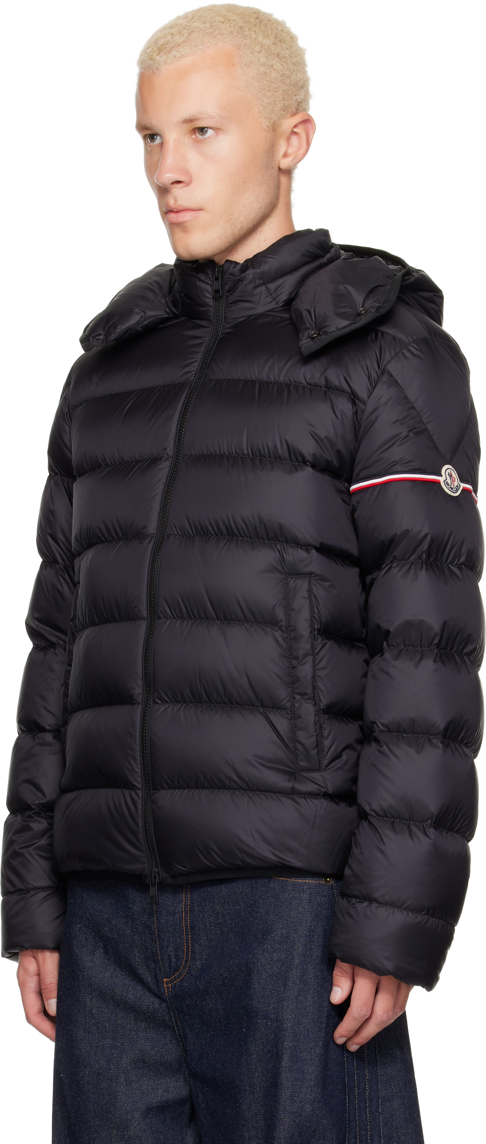 Moncler - 黑色 Ravenlock 连帽羽绒夹克