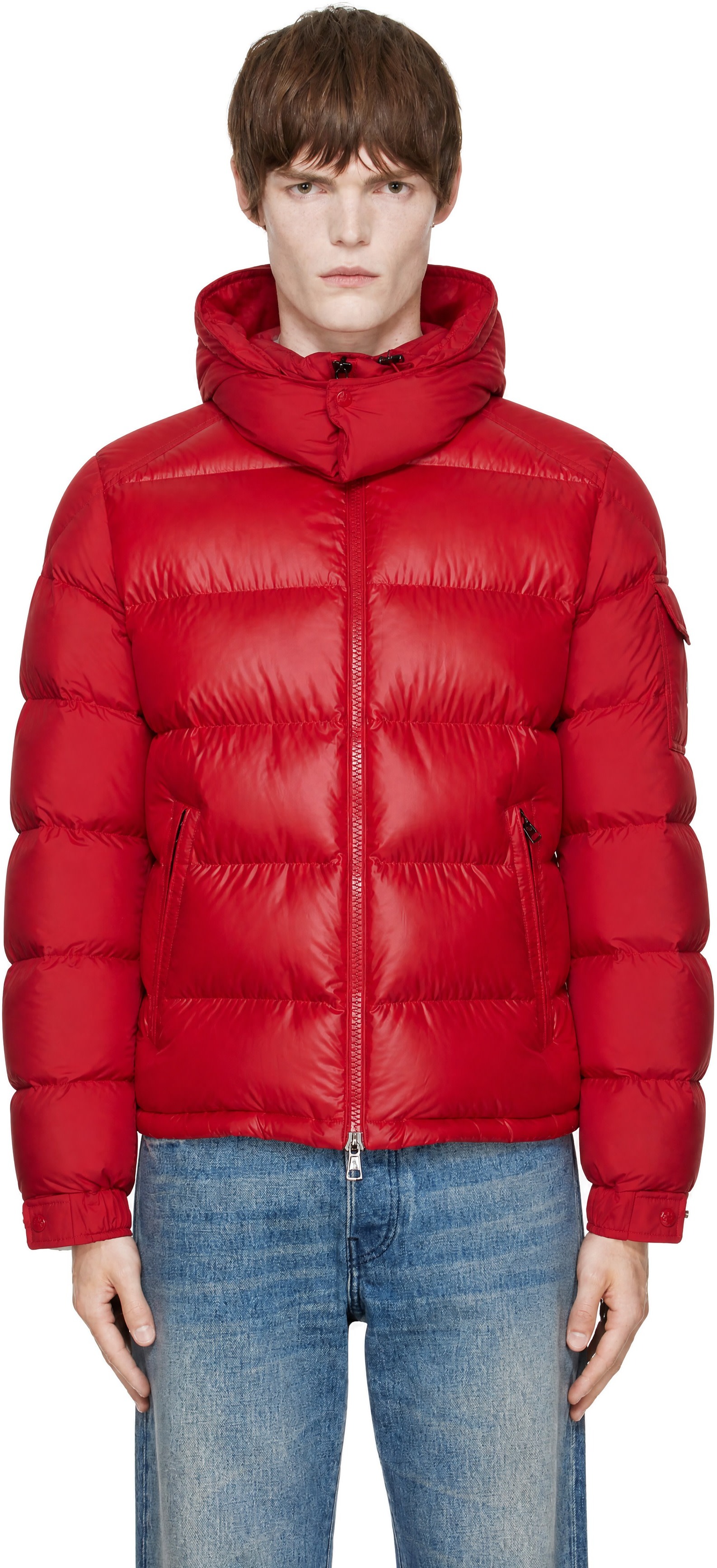 Moncler - Red Maya Hooded Short Down Jacket