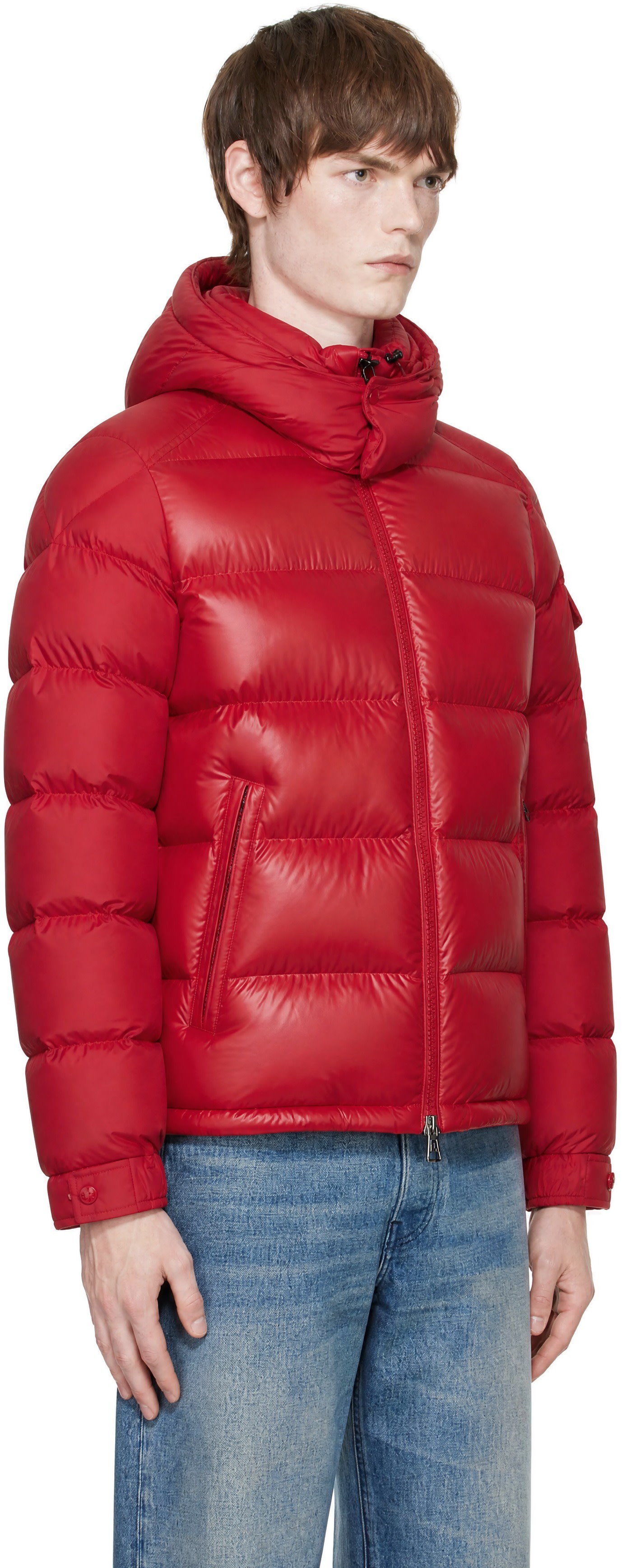 Moncler - Red Maya Hooded Short Down Jacket