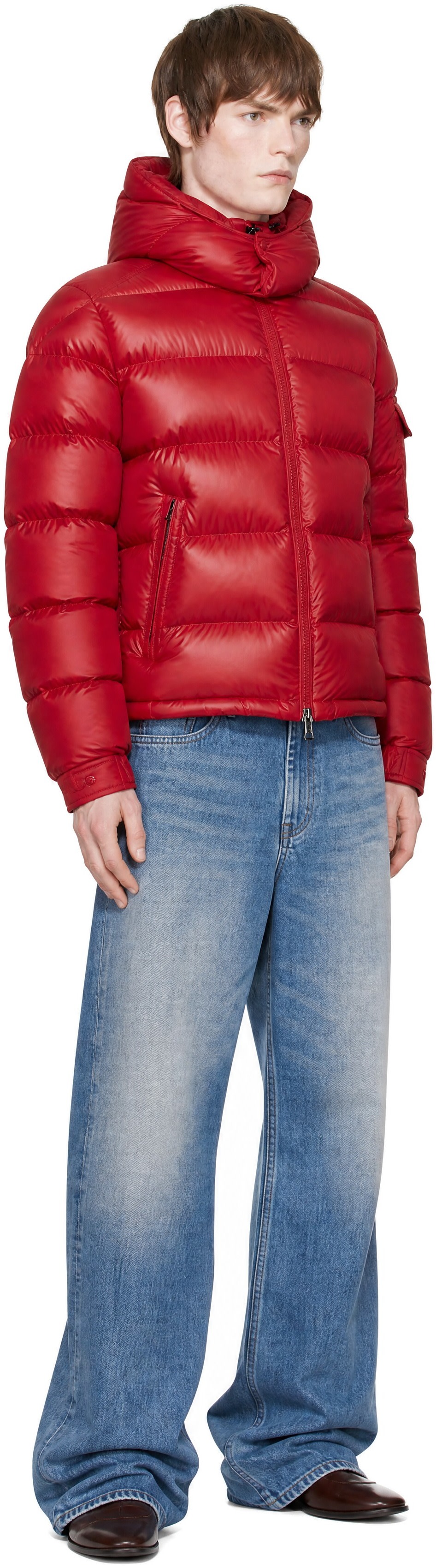 Moncler - Red Maya Hooded Short Down Jacket