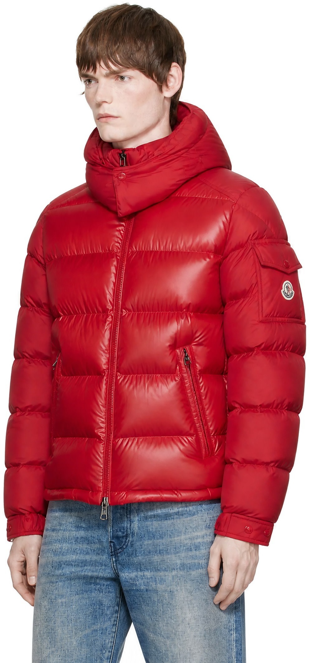 Moncler - Red Maya Hooded Short Down Jacket