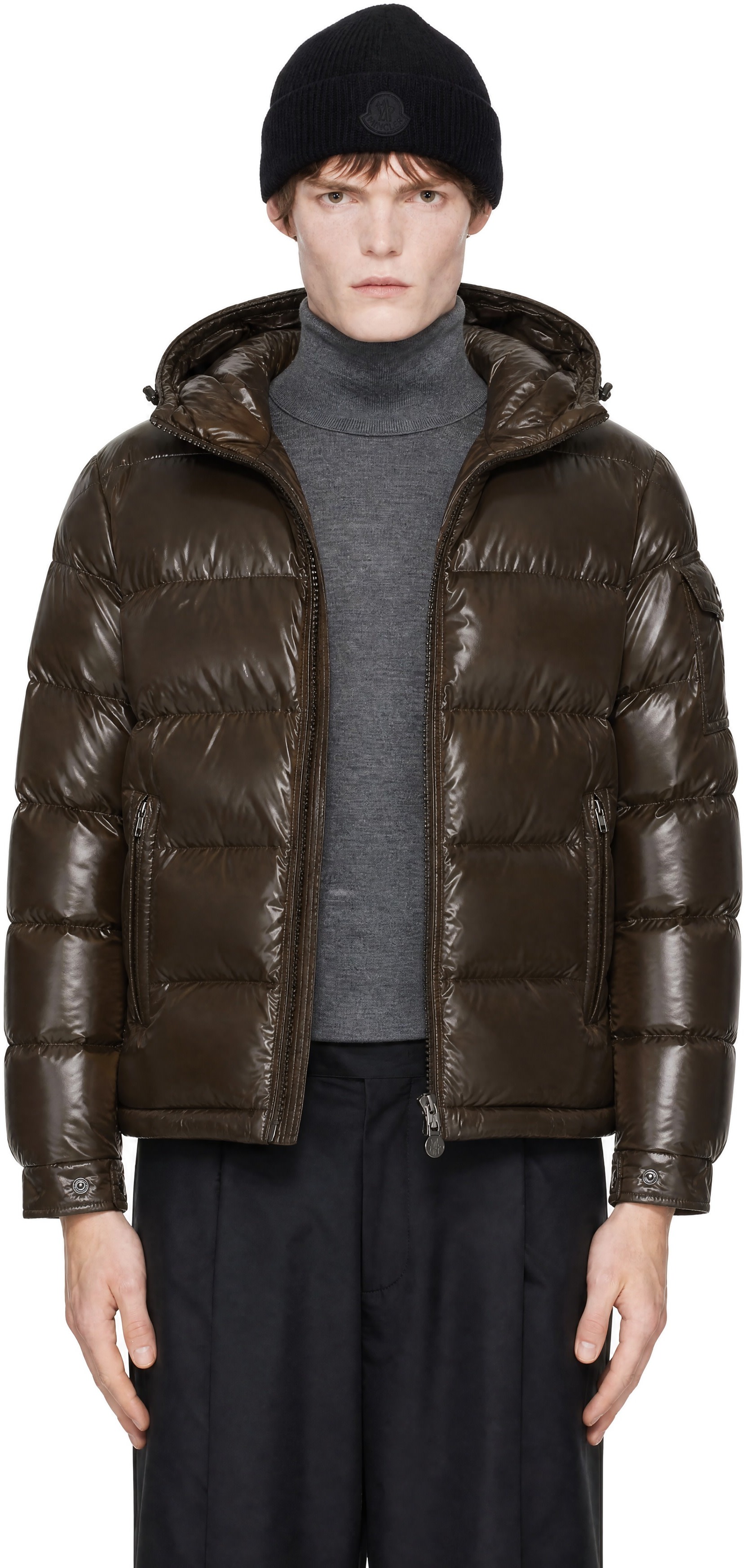 Moncler - Brown Maya Hooded Short Down Jacket
