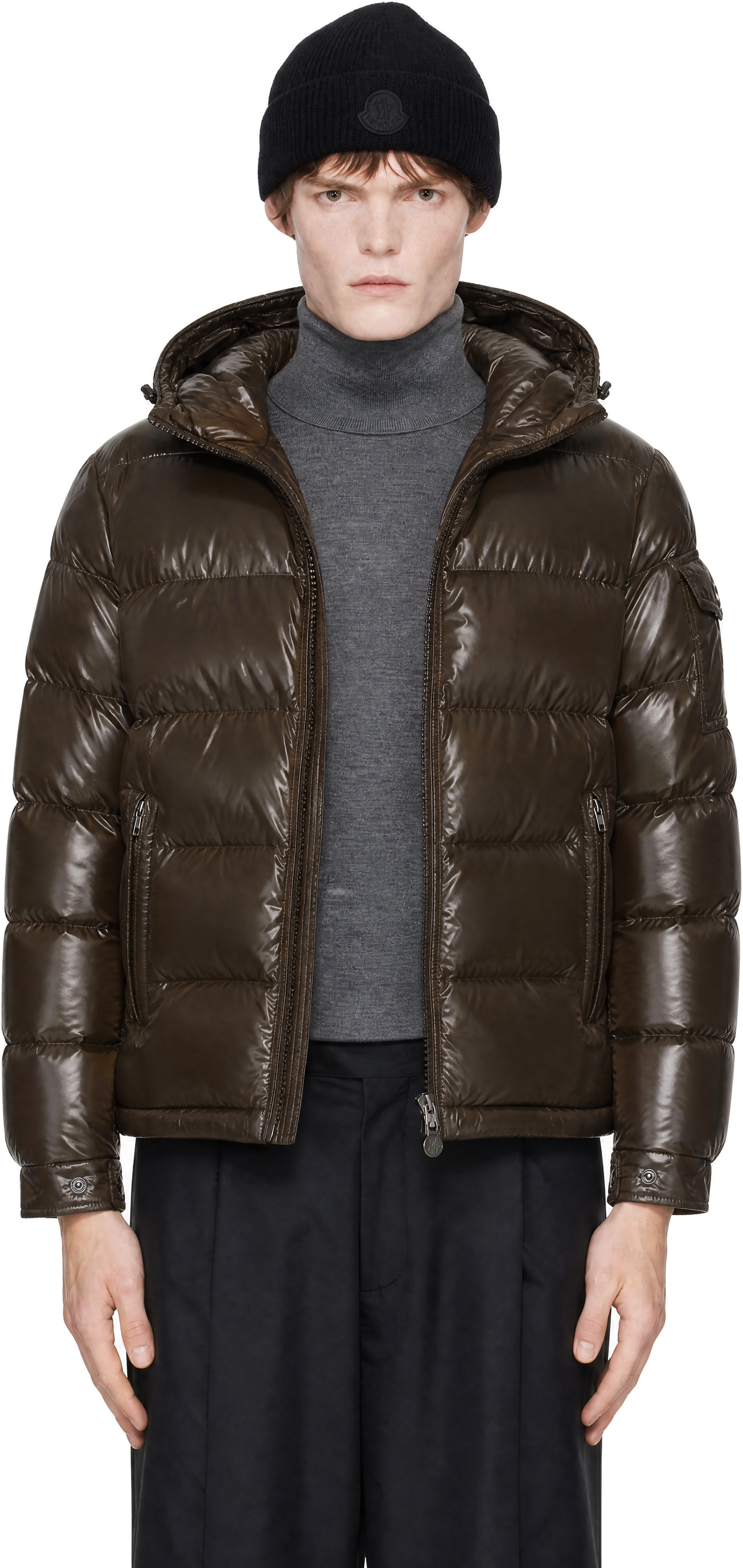 Moncler - Brown Maya Hooded Short Down Jacket
