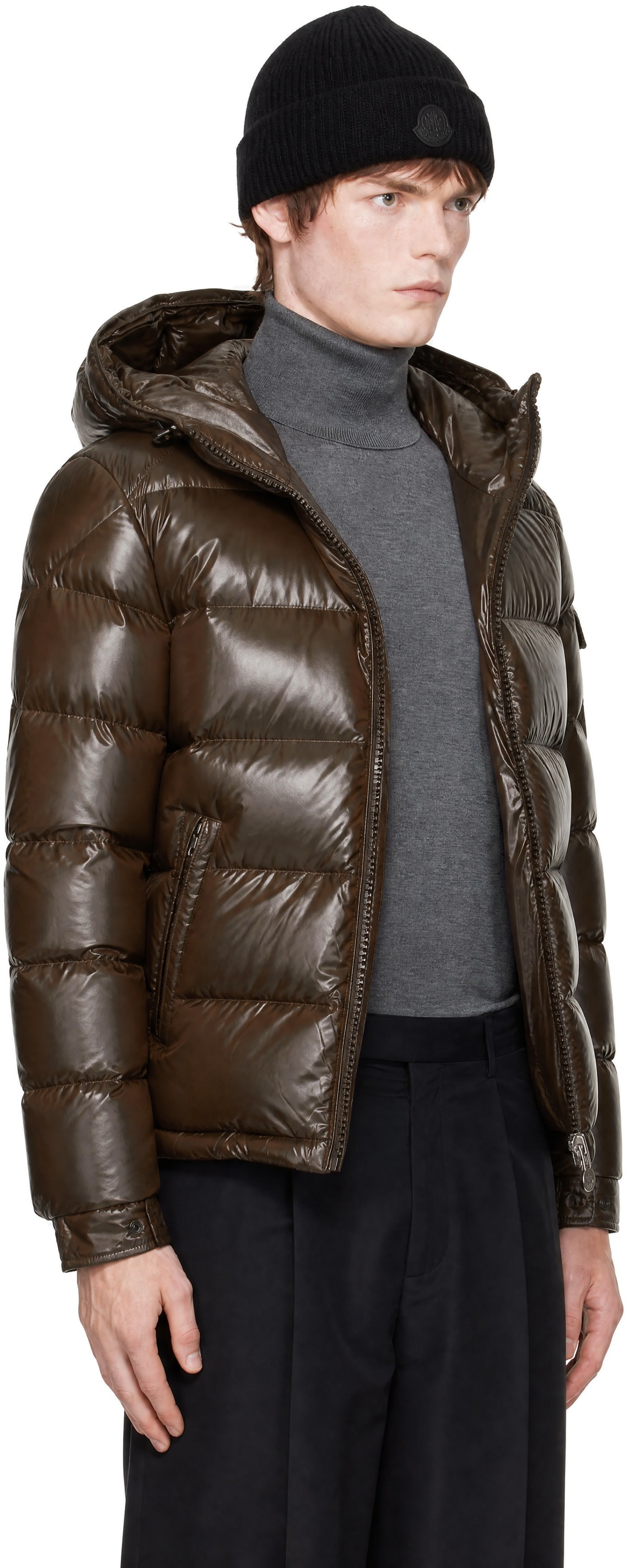 Moncler - Brown Maya Hooded Short Down Jacket