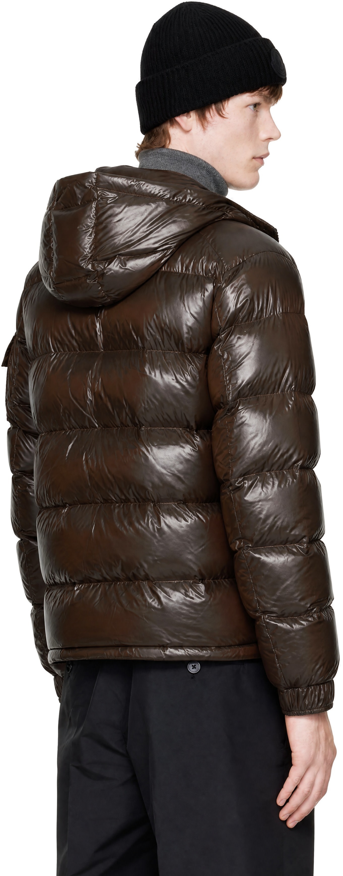 Moncler - Brown Maya Hooded Short Down Jacket