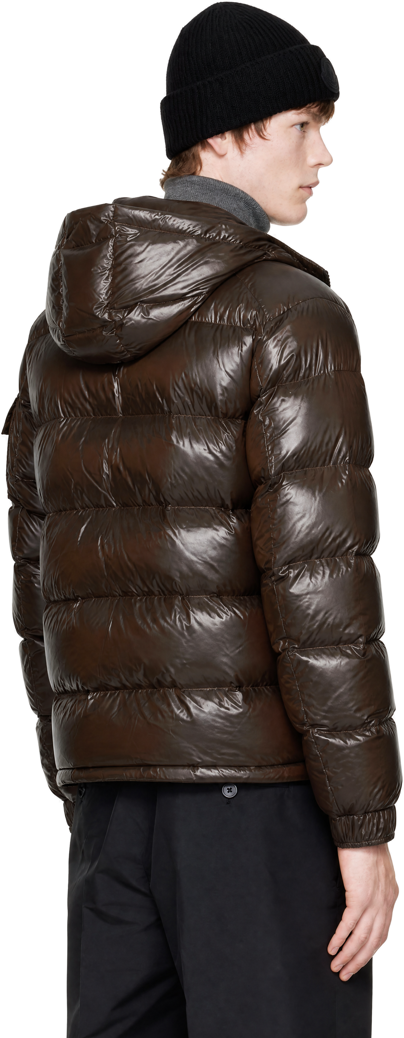 Moncler - Brown Maya Hooded Short Down Jacket