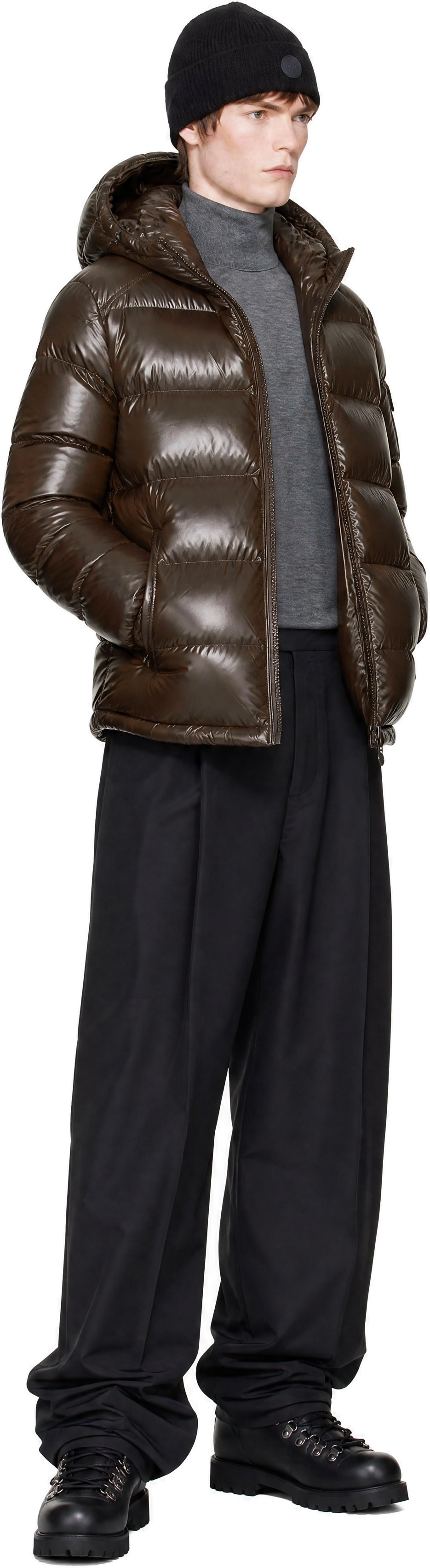 Moncler - Brown Maya Hooded Short Down Jacket