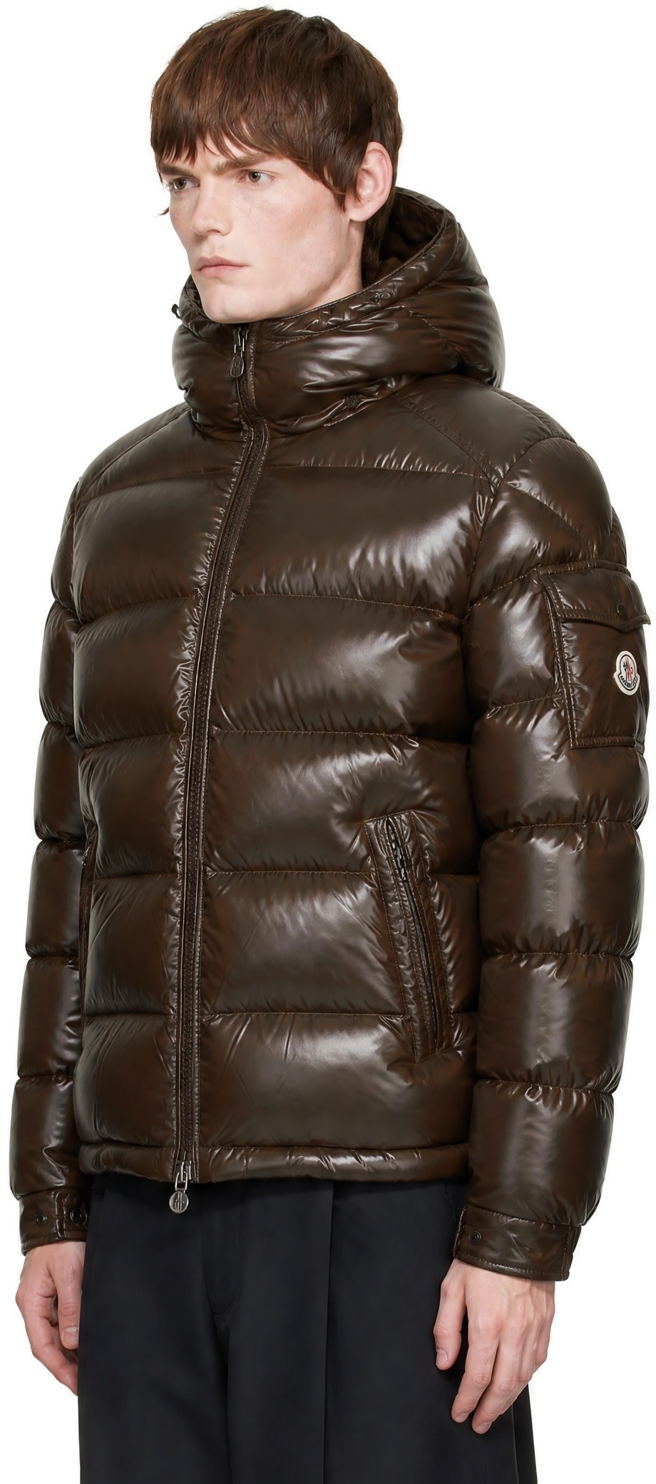 Moncler - Brown Maya Hooded Short Down Jacket