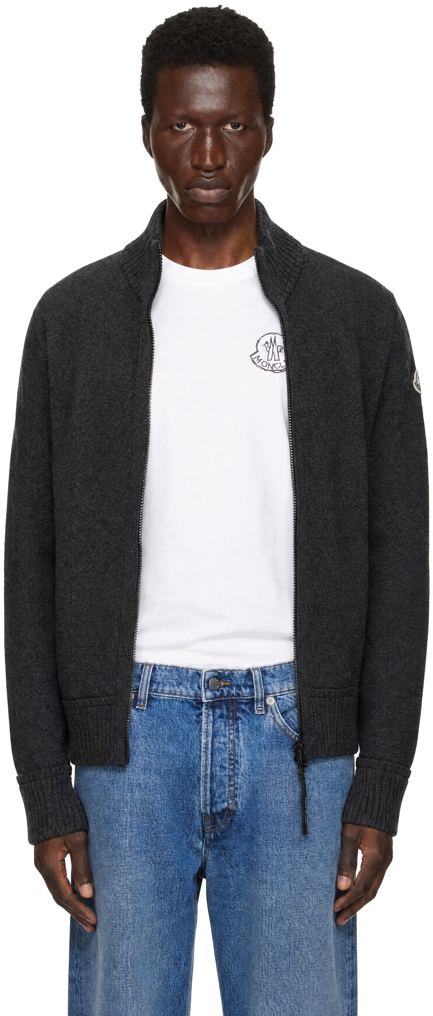 Moncler - Cardigan Archivio gris