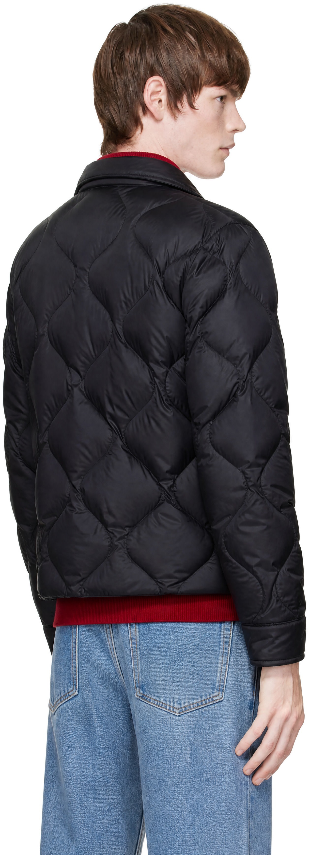 Moncler - Black Down Diamond Quilted Shirt Jacket