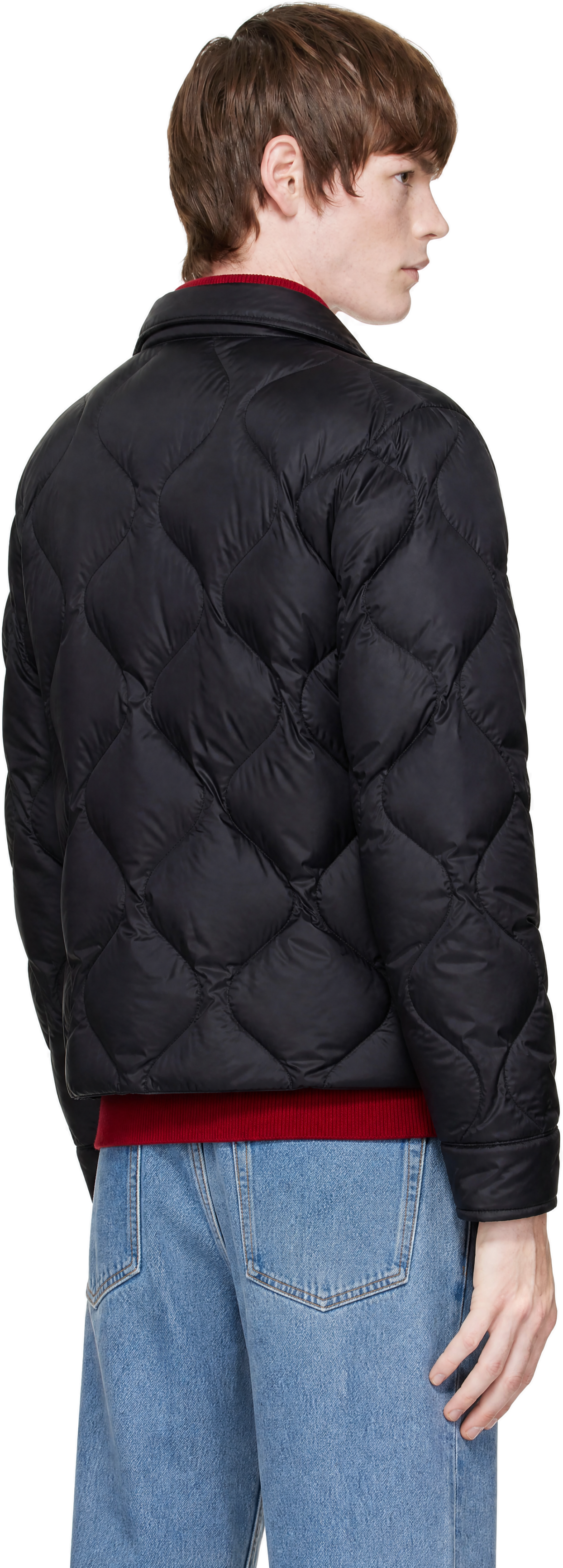 Moncler - Black Down Diamond Quilted Shirt Jacket