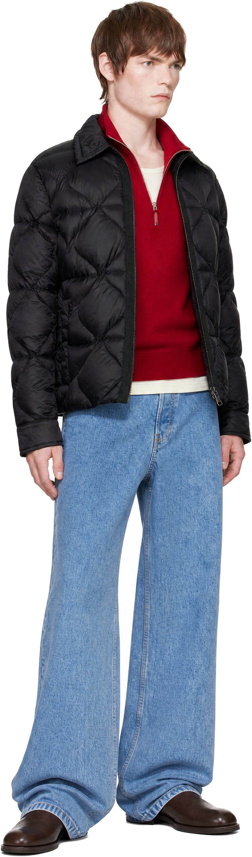 Moncler - Black Down Diamond Quilted Shirt Jacket
