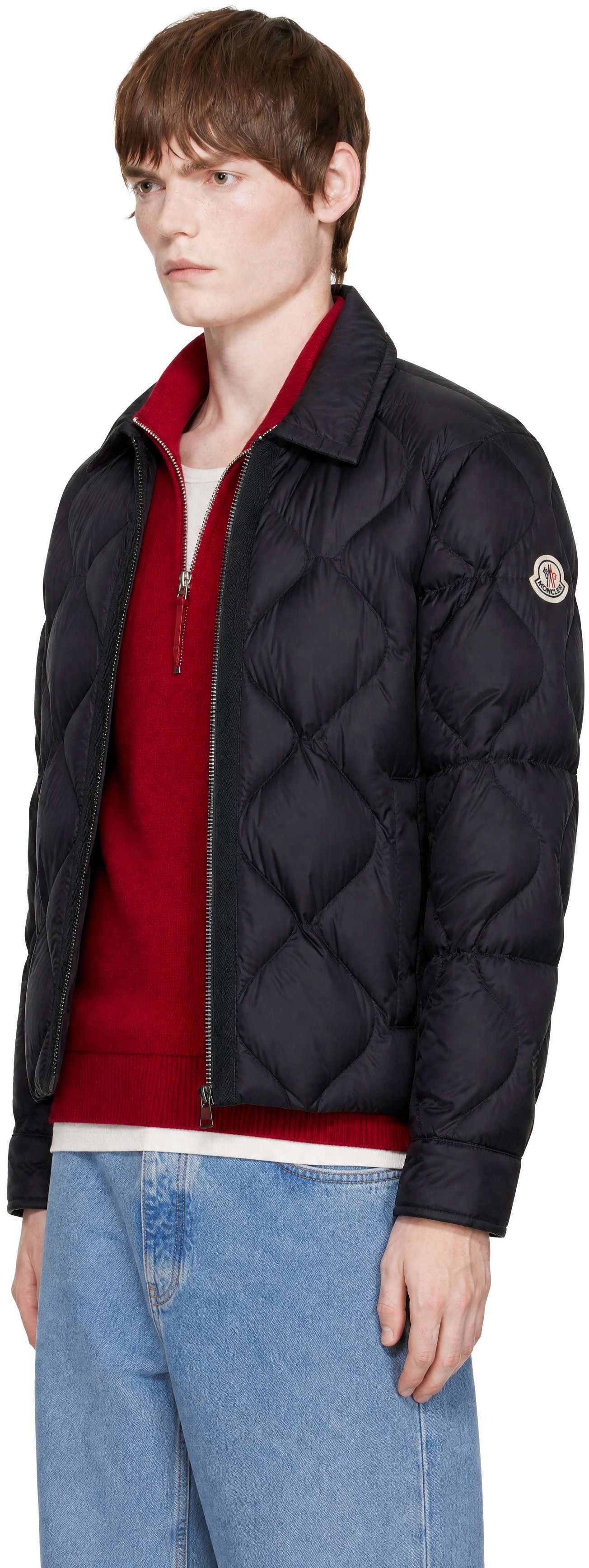 Moncler - Black Down Diamond Quilted Shirt Jacket