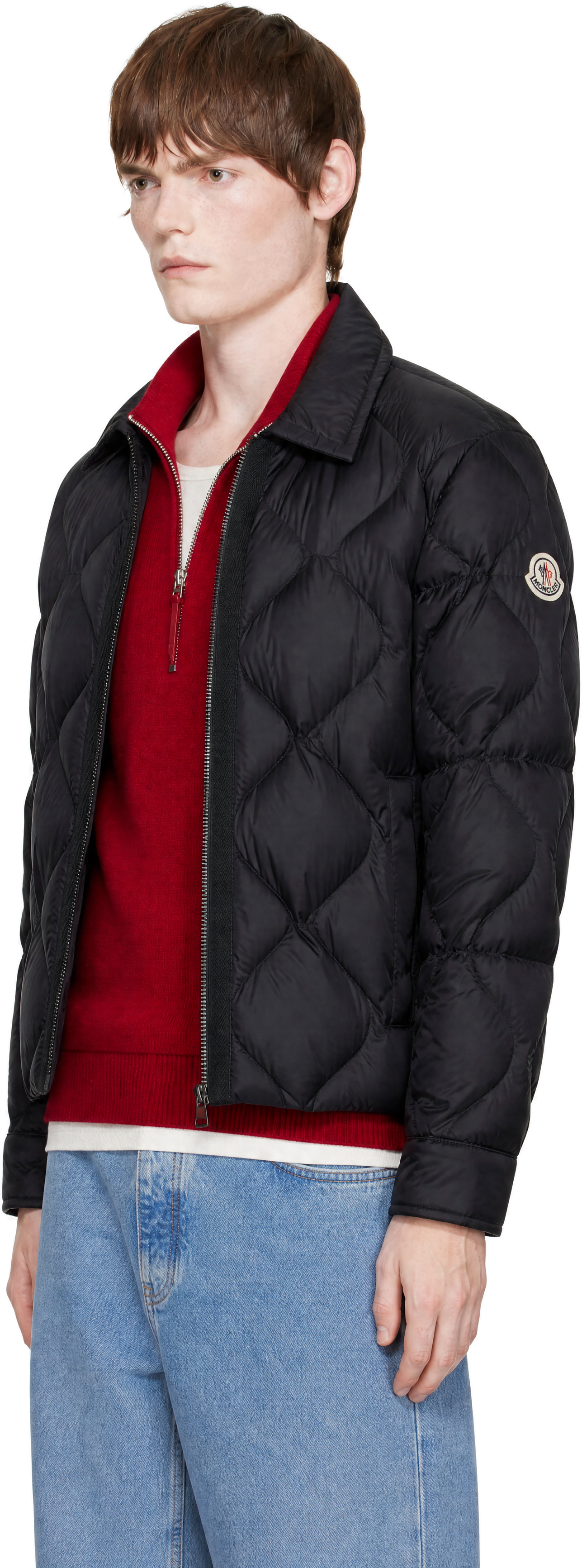 Moncler - Black Down Diamond Quilted Shirt Jacket