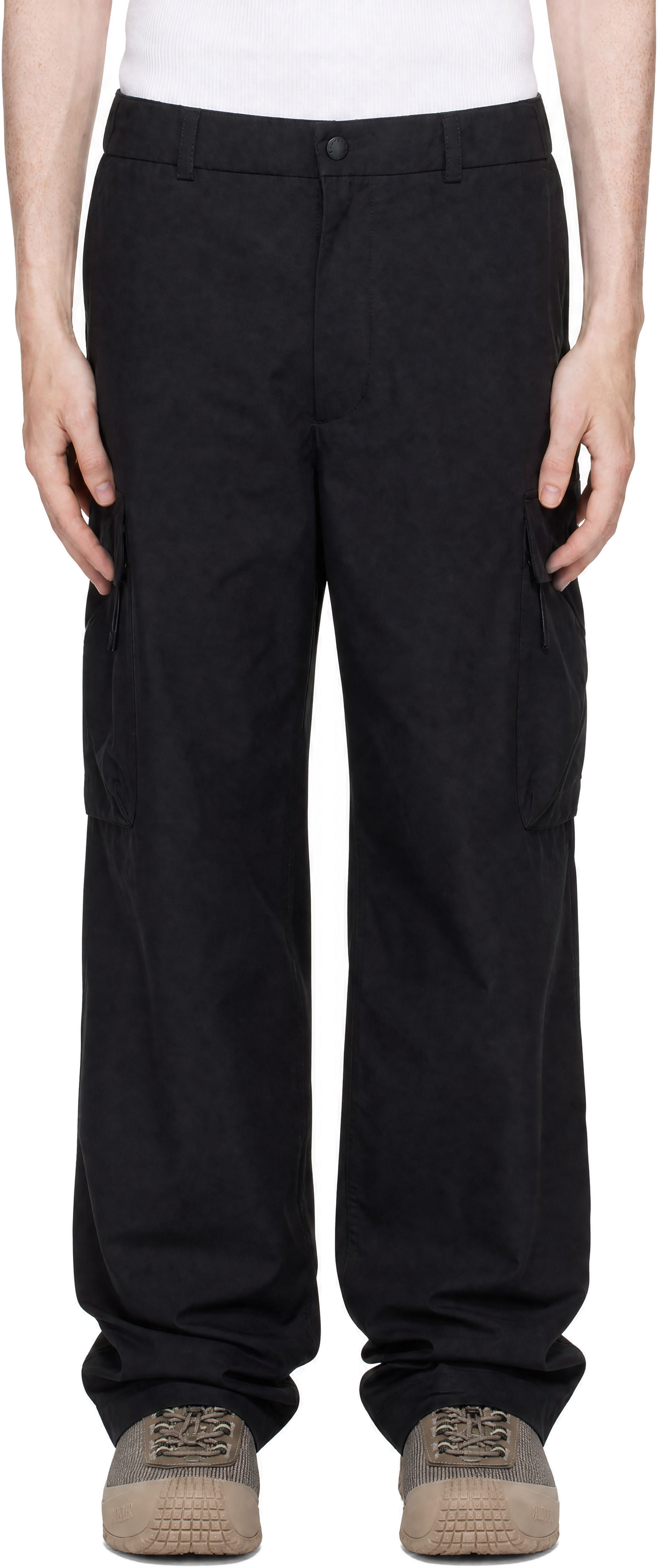 Moncler - Black Logo Zip Cargo Pants