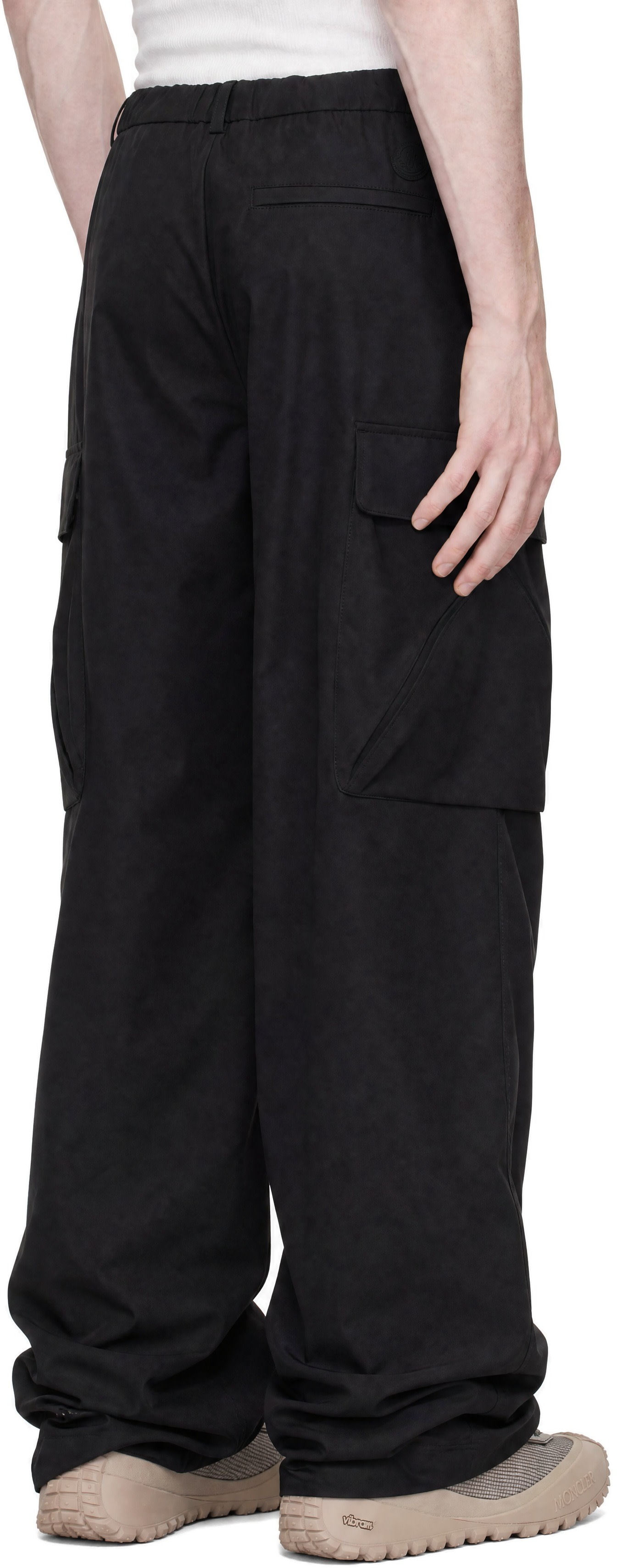 Moncler - Black Logo Zip Cargo Pants