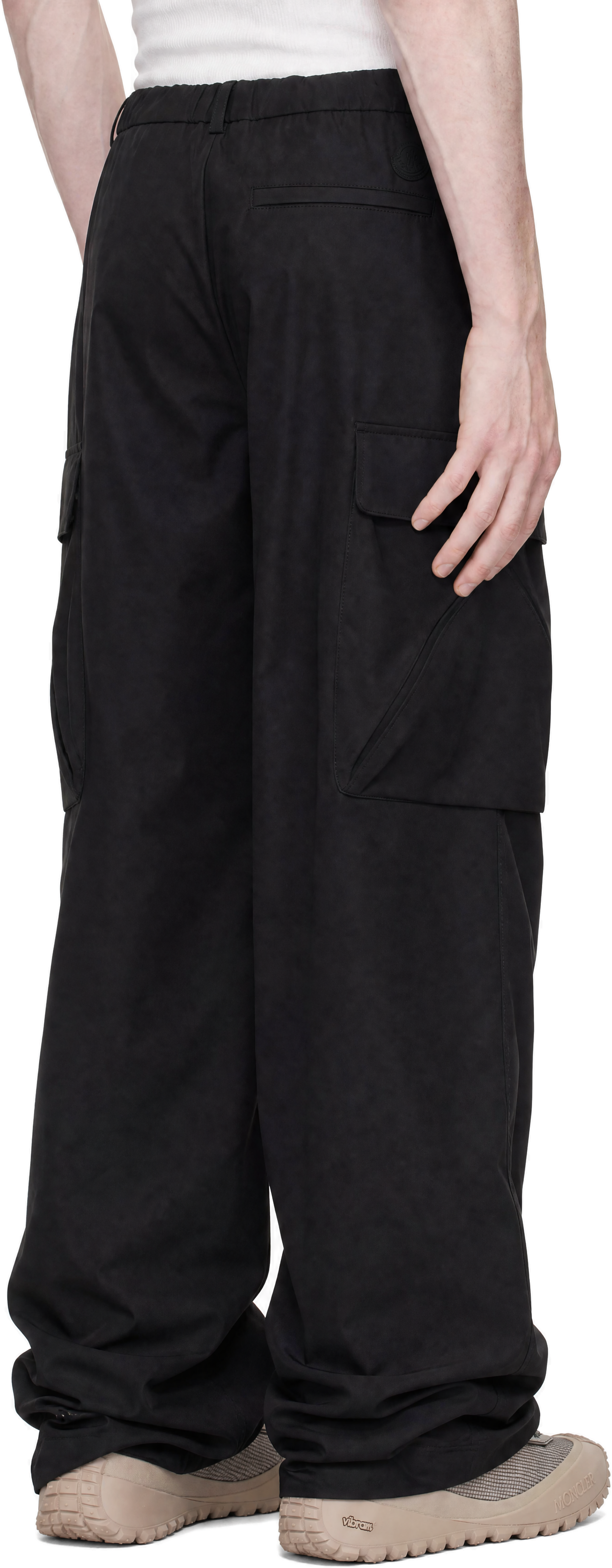 Moncler - Black Logo Zip Cargo Pants