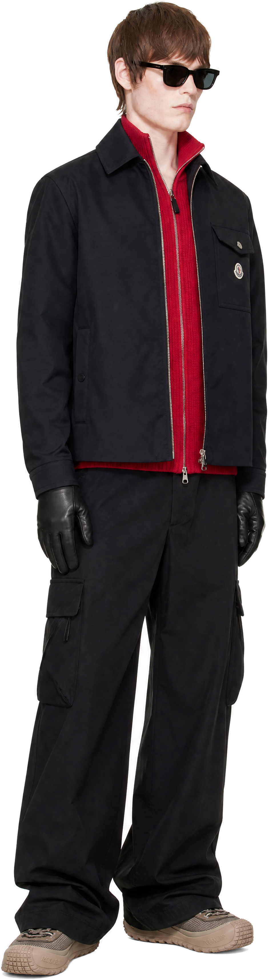 Moncler - Black Logo Zip Cargo Pants