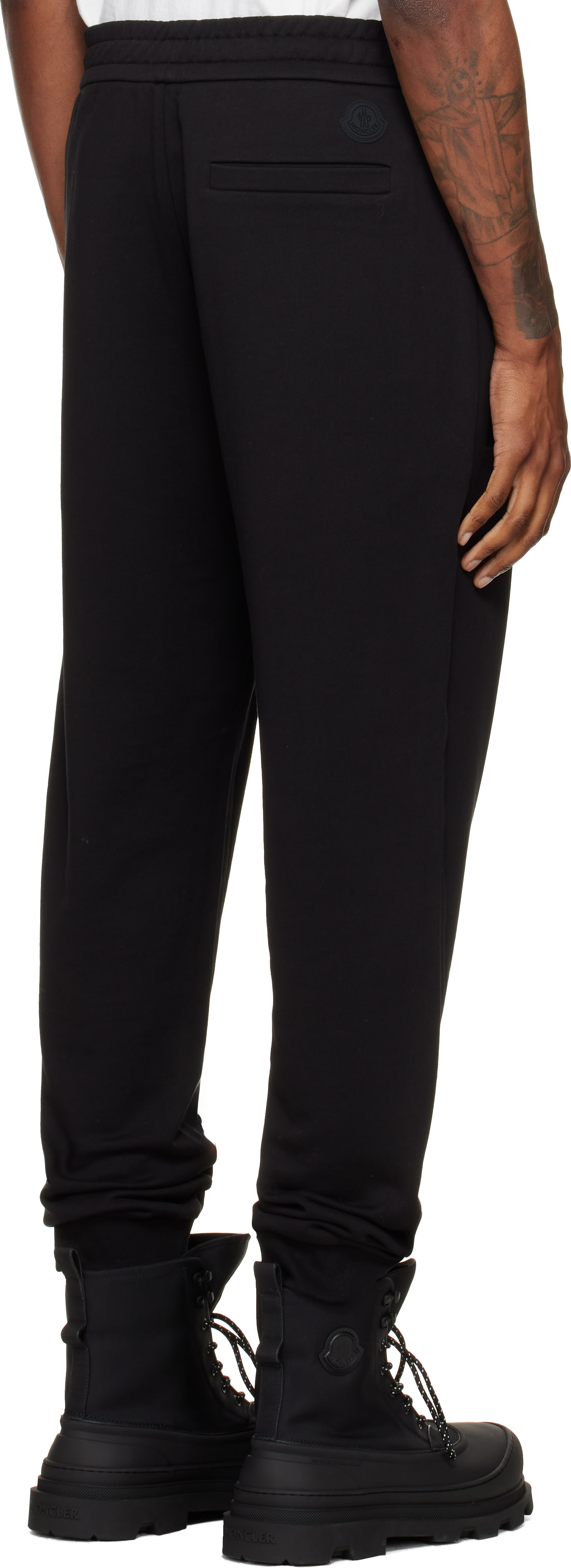 Moncler - Black Cotton Terry Sweatpants