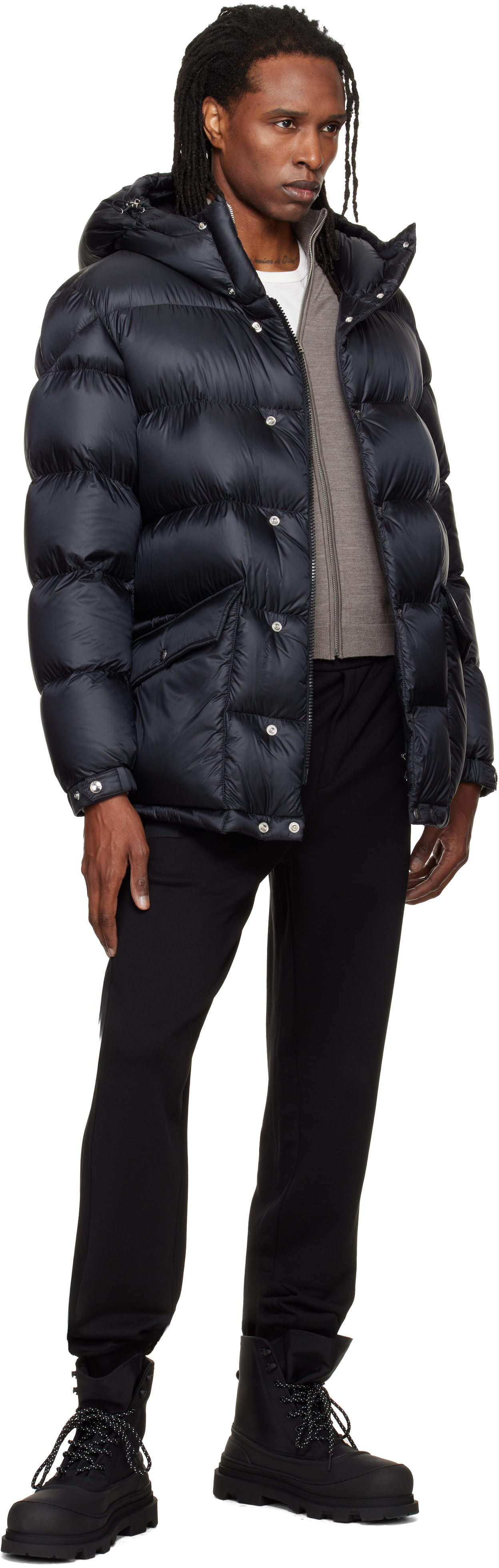 Moncler - Black Cotton Terry Sweatpants