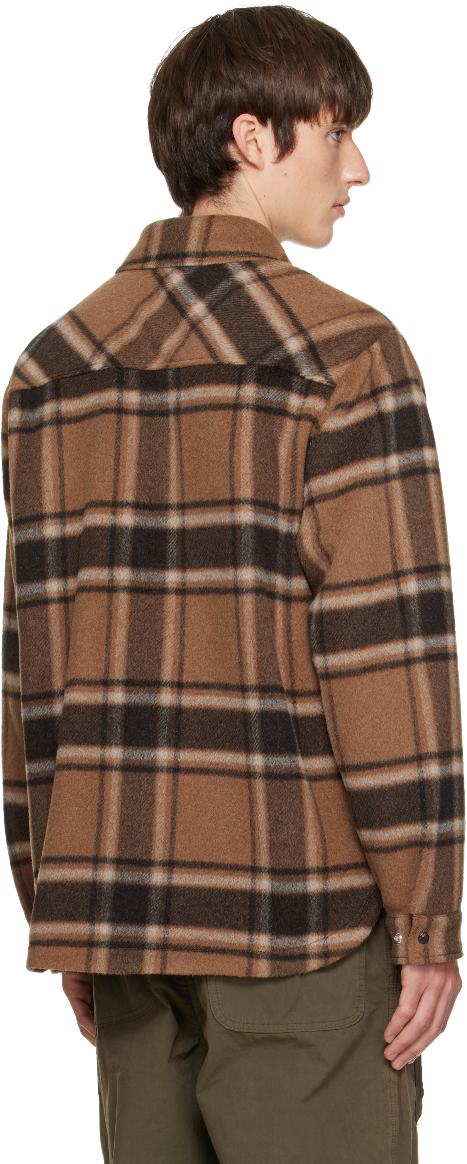 Moncler - Brown Flannel Lined Overshirt