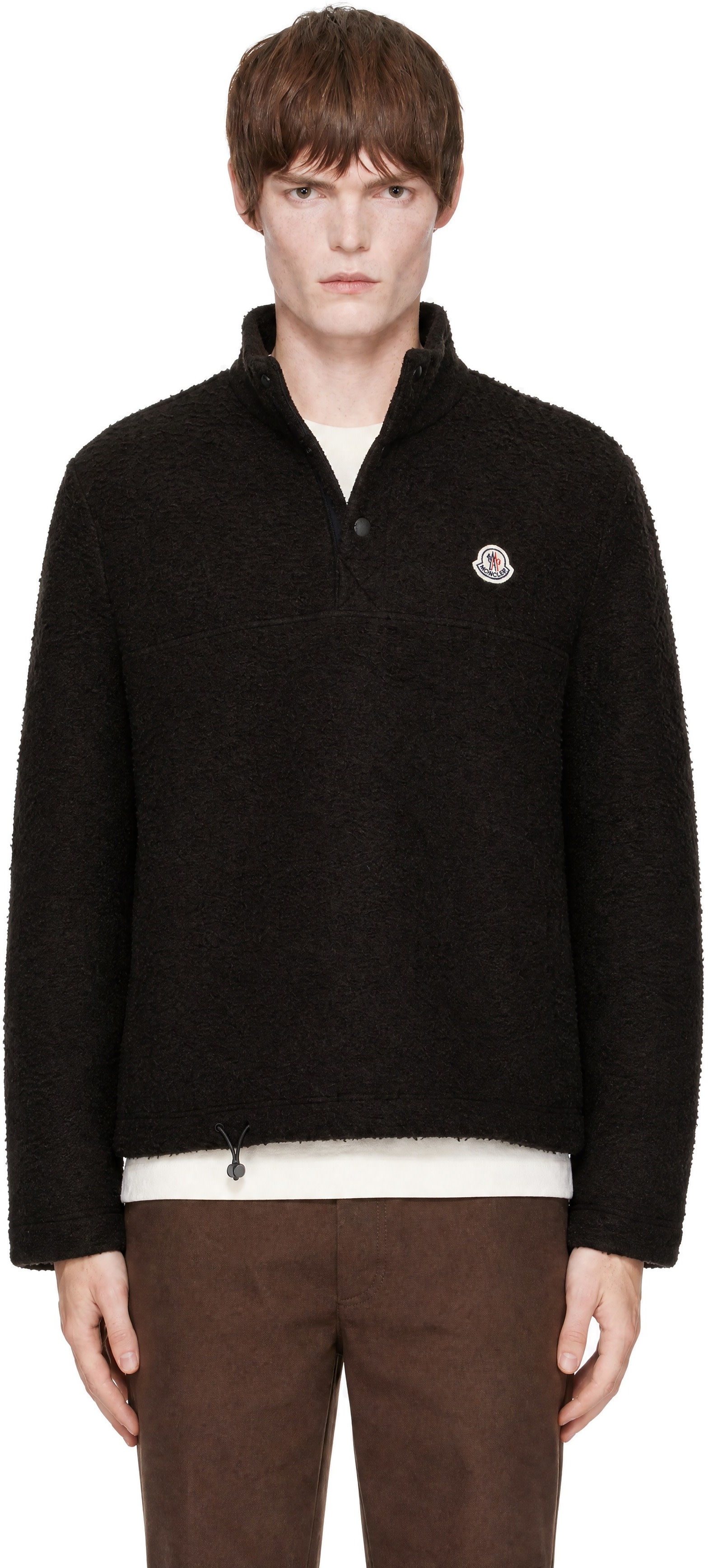 Moncler - Brown Half-Button Wool Sweater