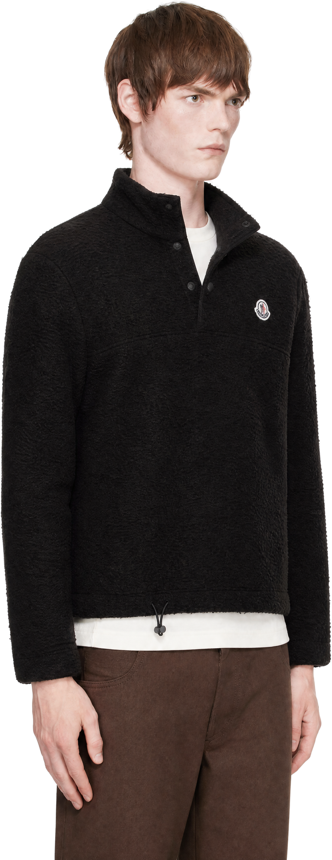 Moncler - Brown Half-Button Wool Sweater