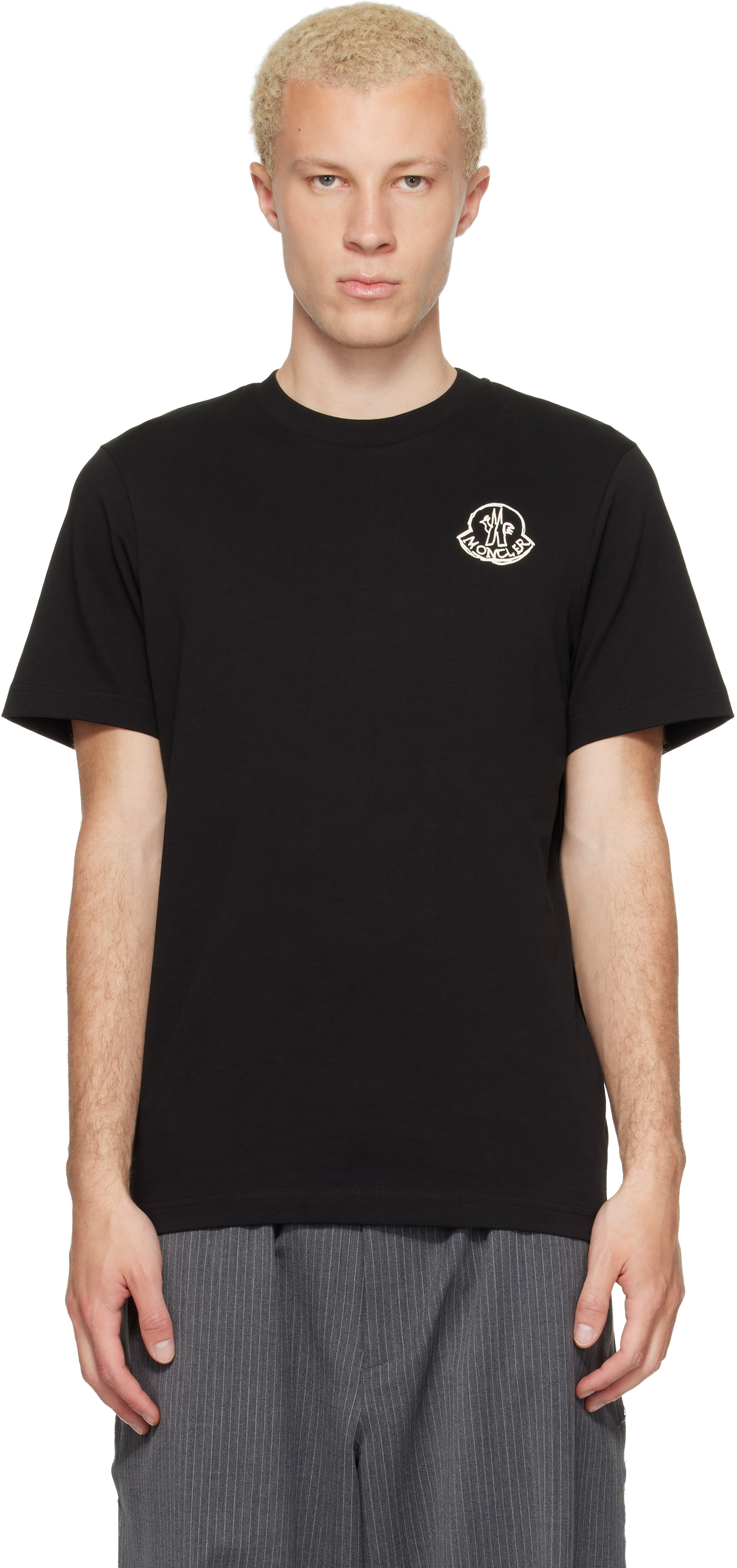 MONCLER tシャツ Moncler: Black S/S T-shirt | SSENSE Canada