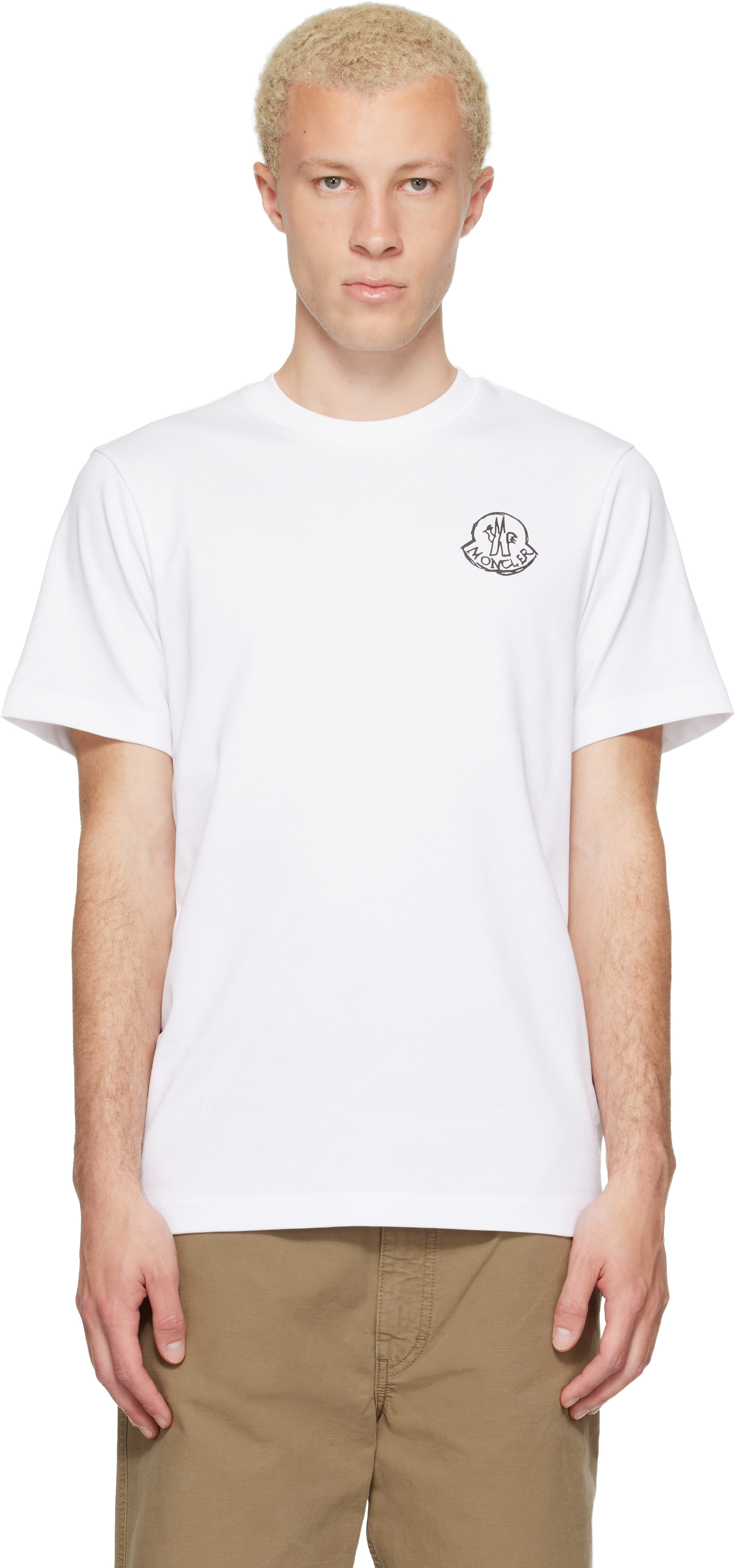 Moncler - 화이트 S/S 티셔츠