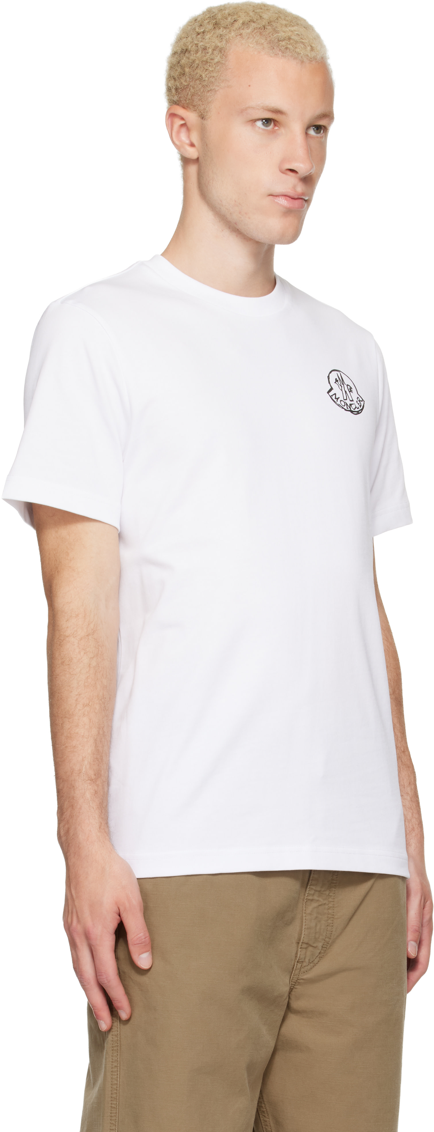 Moncler - 화이트 S/S 티셔츠