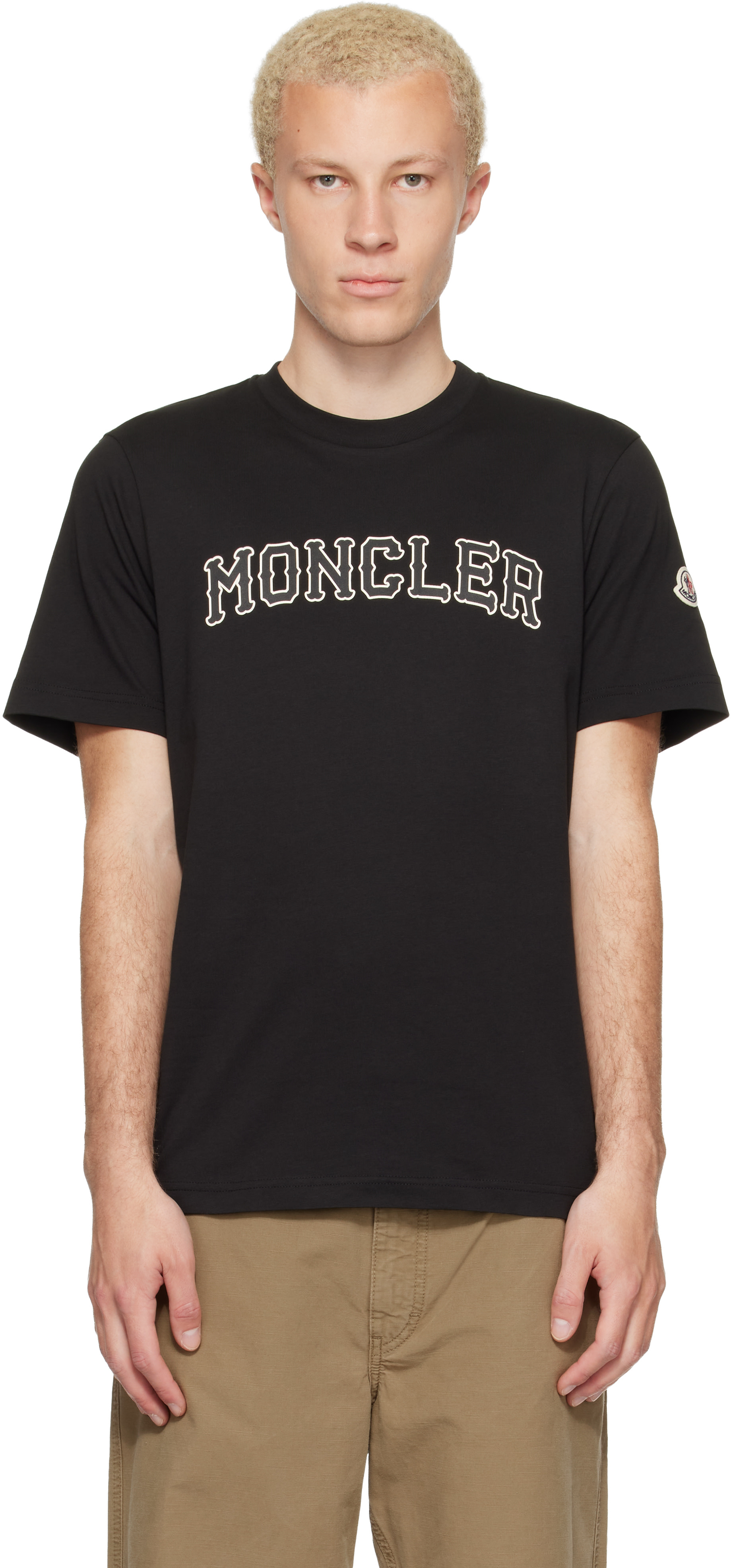 Moncler: Black S/S T-shirt | SSENSE
