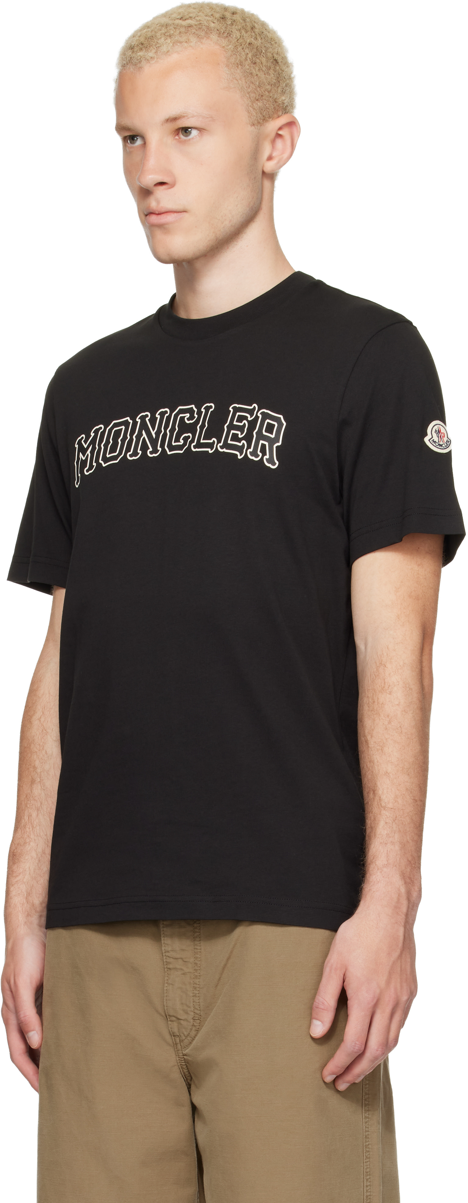 [新品]✨ MONCLER ペリカン刺繍 ブラック Tシャツ Moncler: Black S/S T-shirt | SSENSE